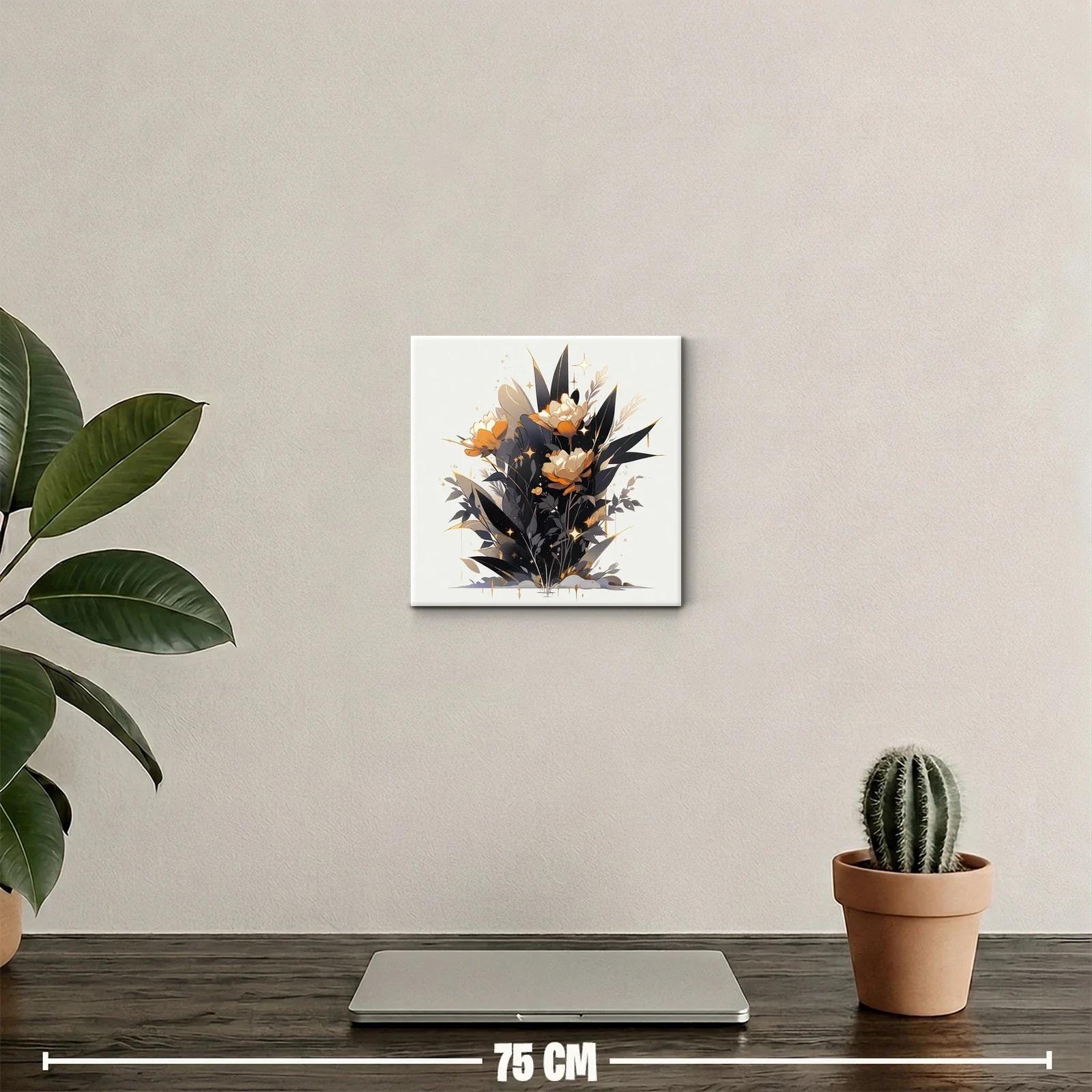 Composición floral elegante con tonos dorados y oscuros — miniatura 2