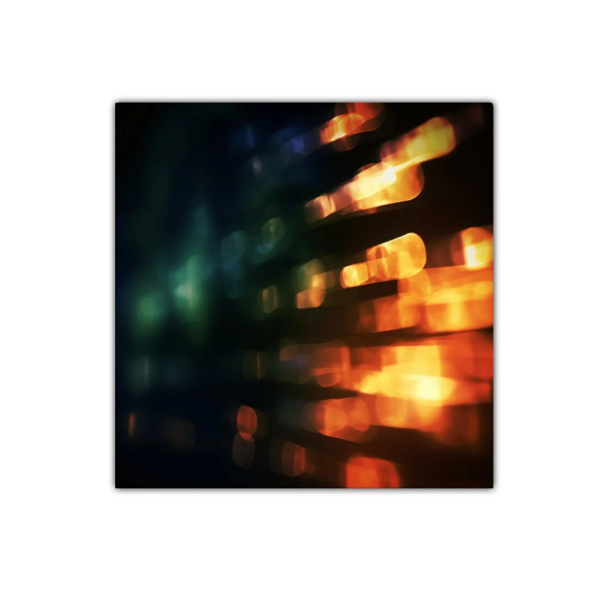 Luz abstracta en tonos cálidos y fríos para decoración moderna