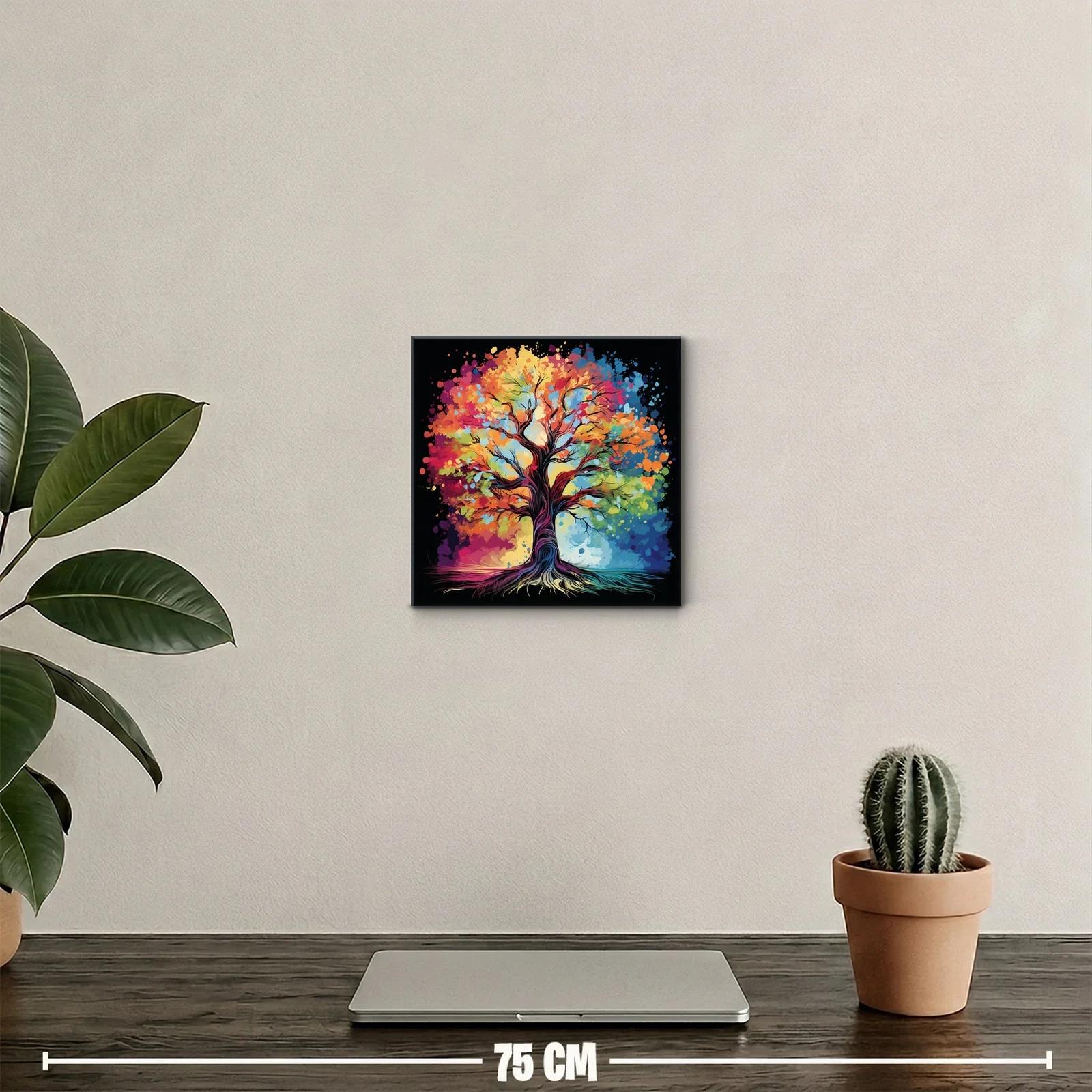Árbol multicolor con vibrantes tonos que iluminan cualquier espacio — miniatura 2