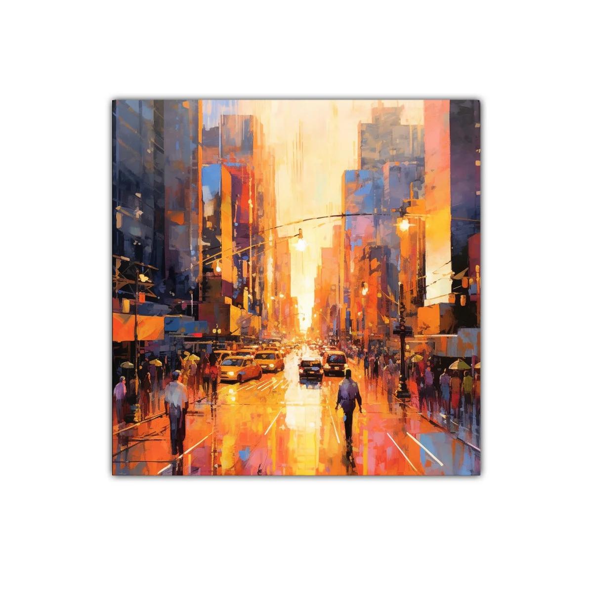 Atardecer vibrante en ciudad con ritmo y color — imagen principal