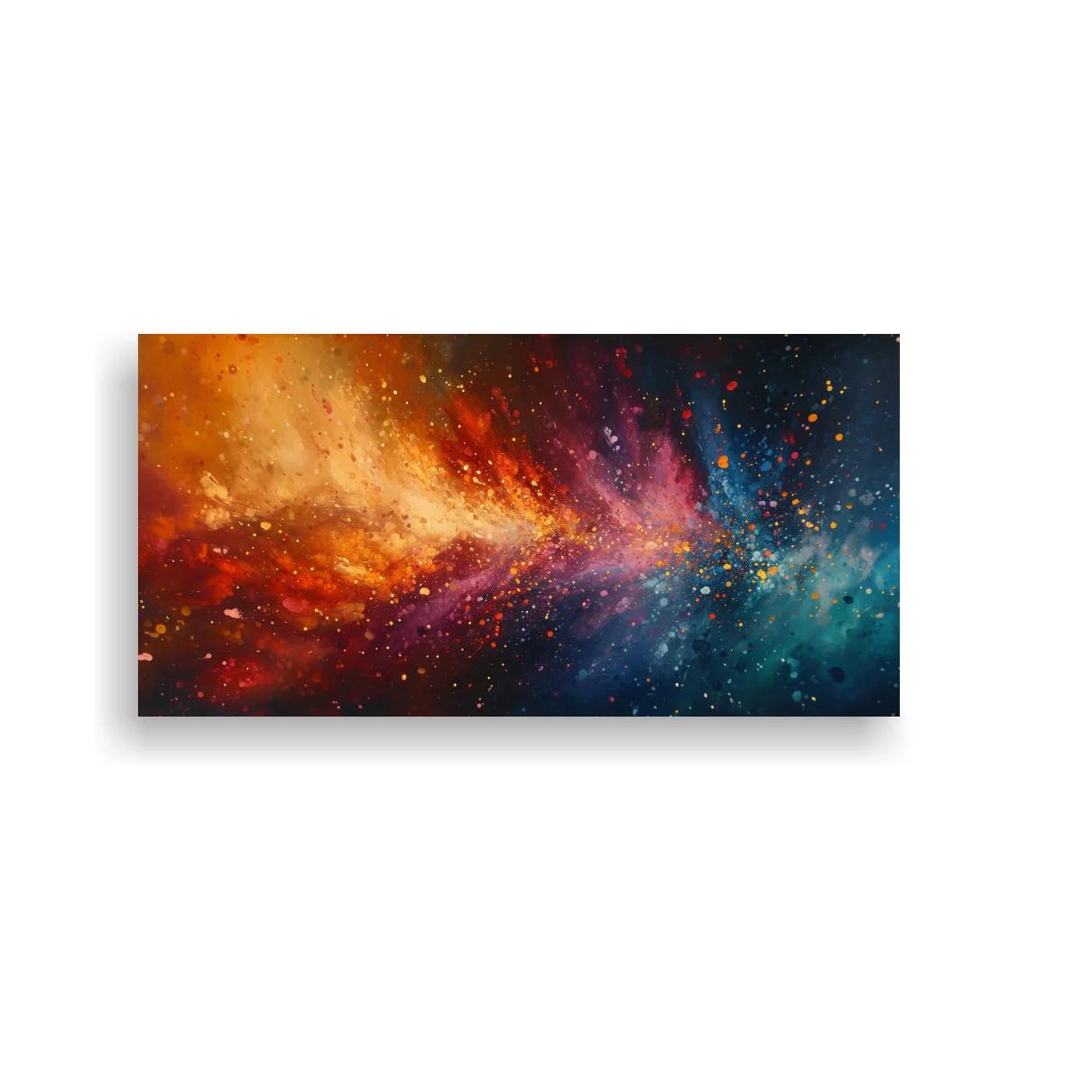 Cuadro nebulosa cósmica en panorámica de color