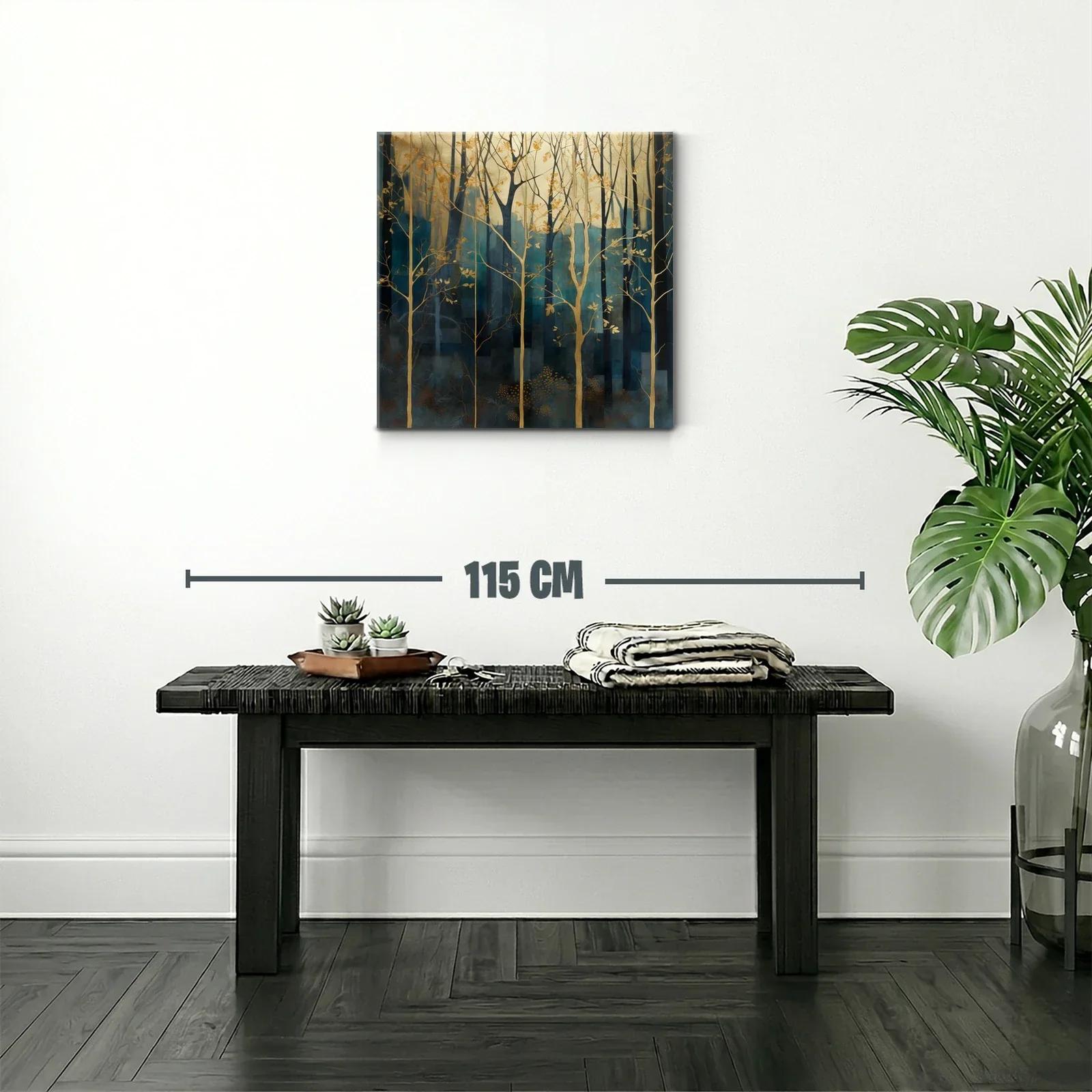 Bosque encantado con tonos dorados y azul profundo — miniatura 2