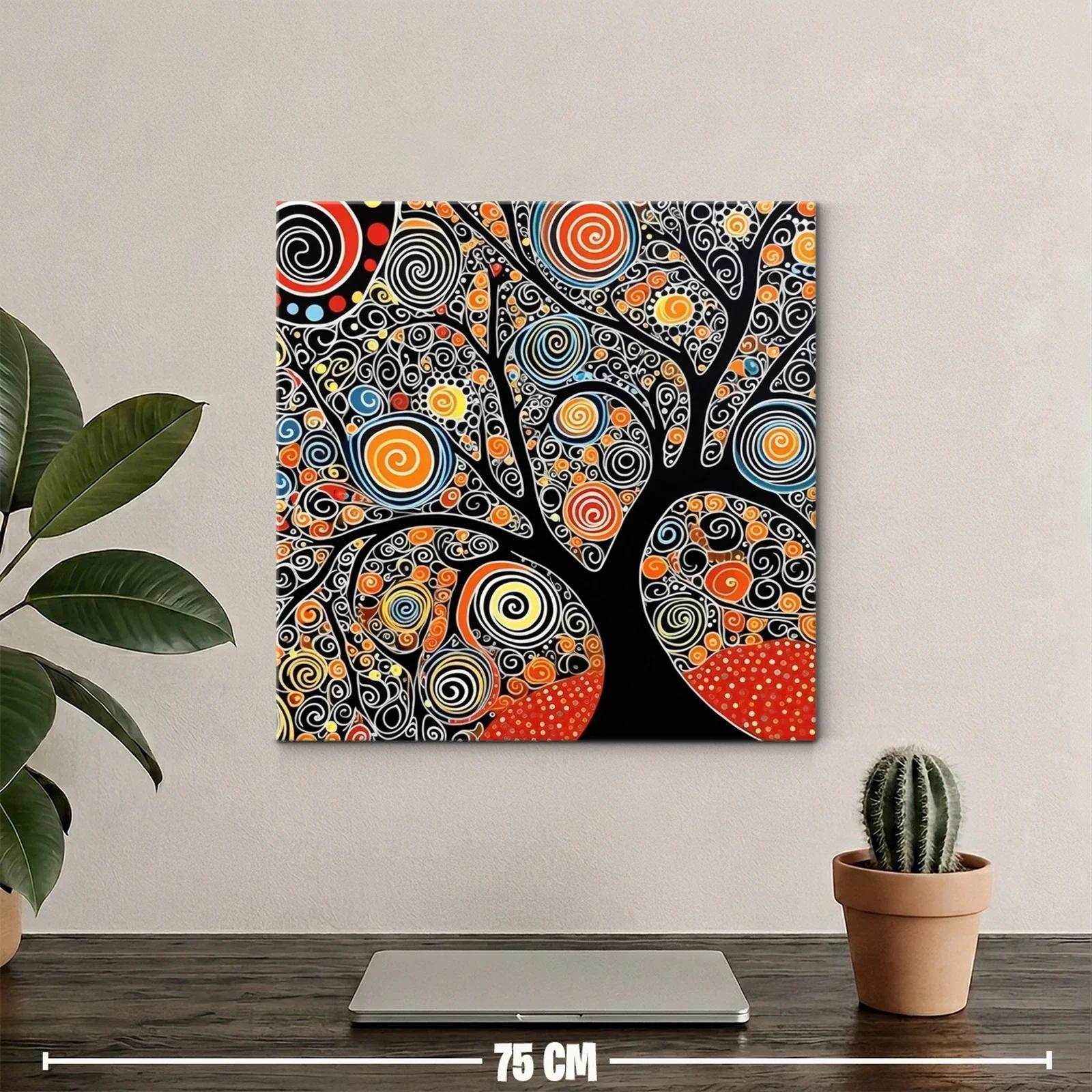 Árbol de espirales con vibrantes tonos otoñales — miniatura 2