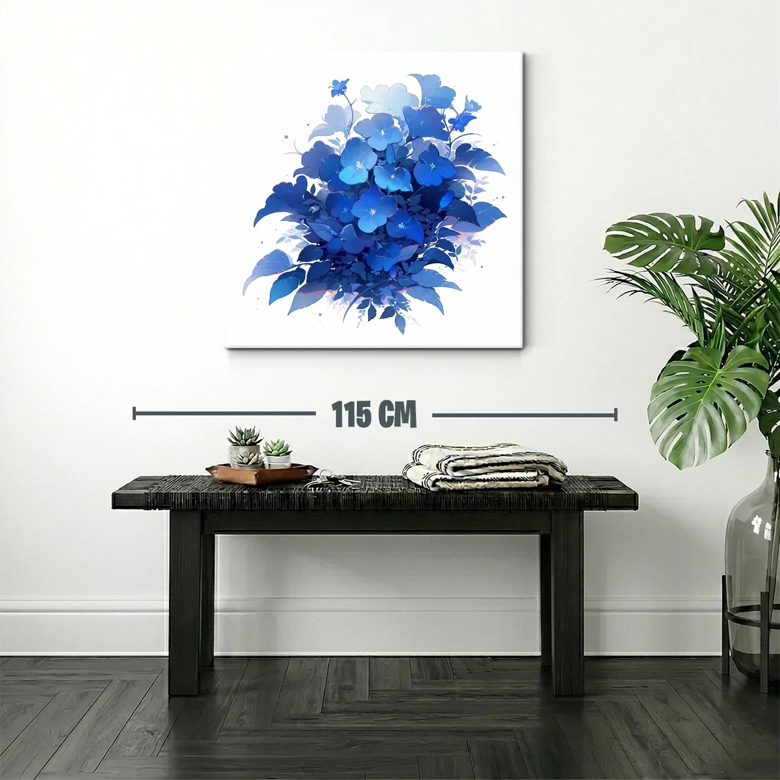 Ramo de flores azules en tonos vibrantes y delicados — miniatura 2