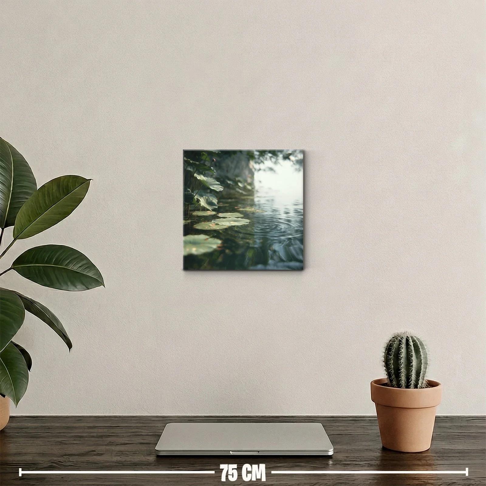 Tranquilidad natural con hojas acuáticas en calma — miniatura 2