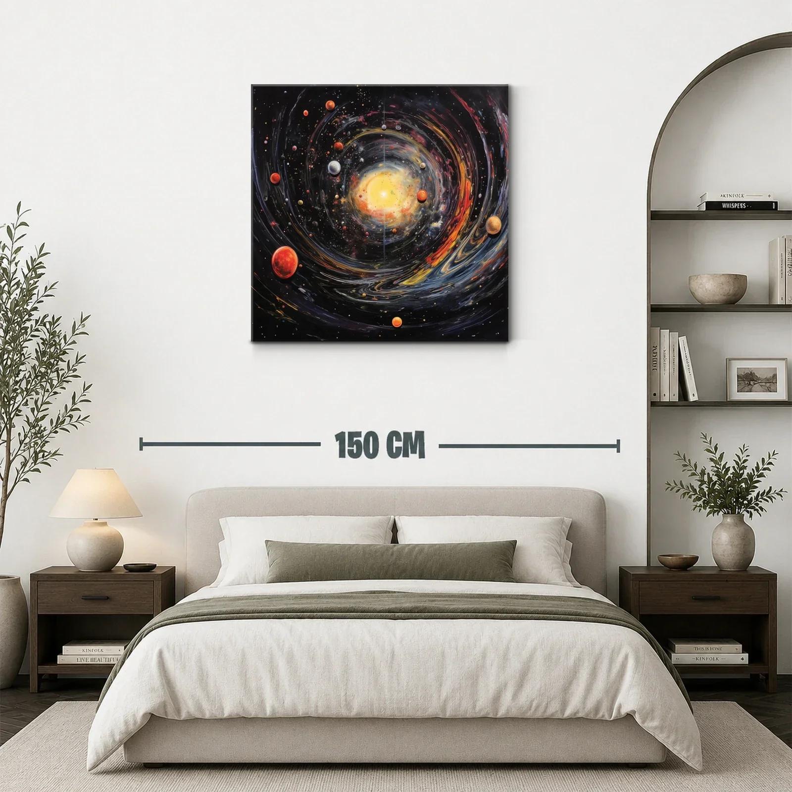 Explosión cósmica con planetas en movimiento dinámico — miniatura 3