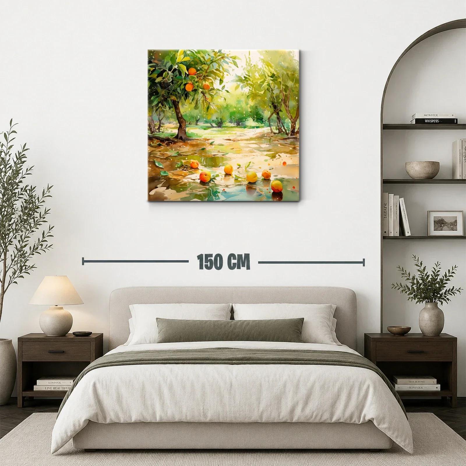 Paisaje de huerto con frutas maduras y luz natural — miniatura 3