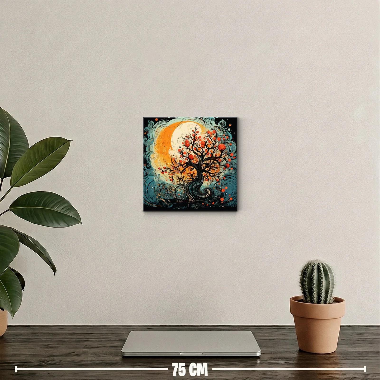 Árbol de vida con tonos cálidos y destellos vibrantes — miniatura 2