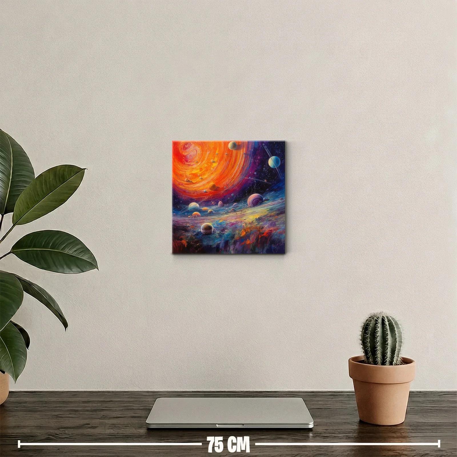 Universo Vibrante con Planetas en Movimiento — miniatura 2