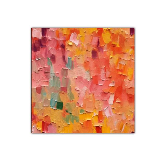 Cuadro decorativo con textura y colores cálidos vibrantes