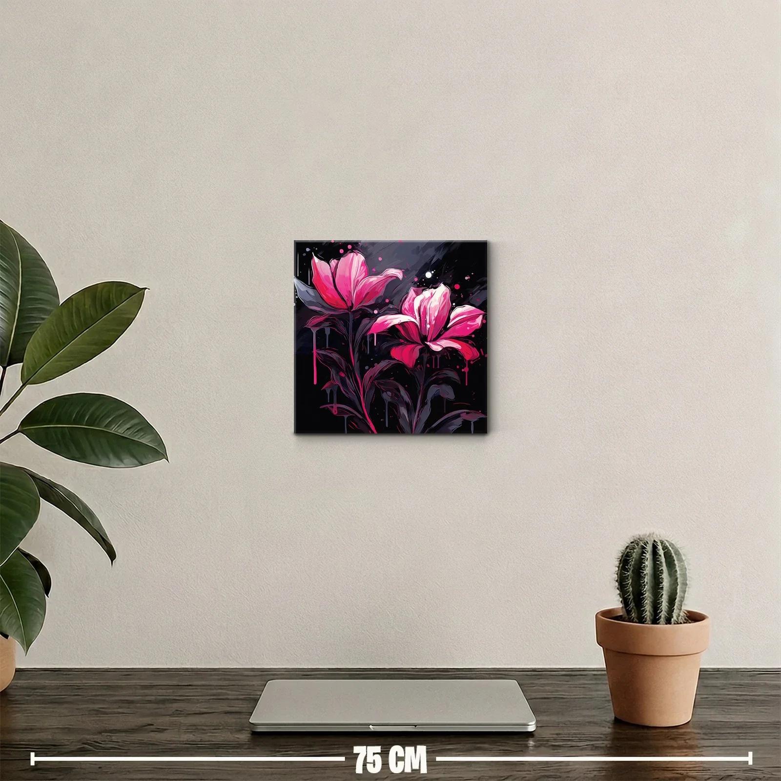 Flores vibrantes en contraste oscuro para decorar — miniatura 2