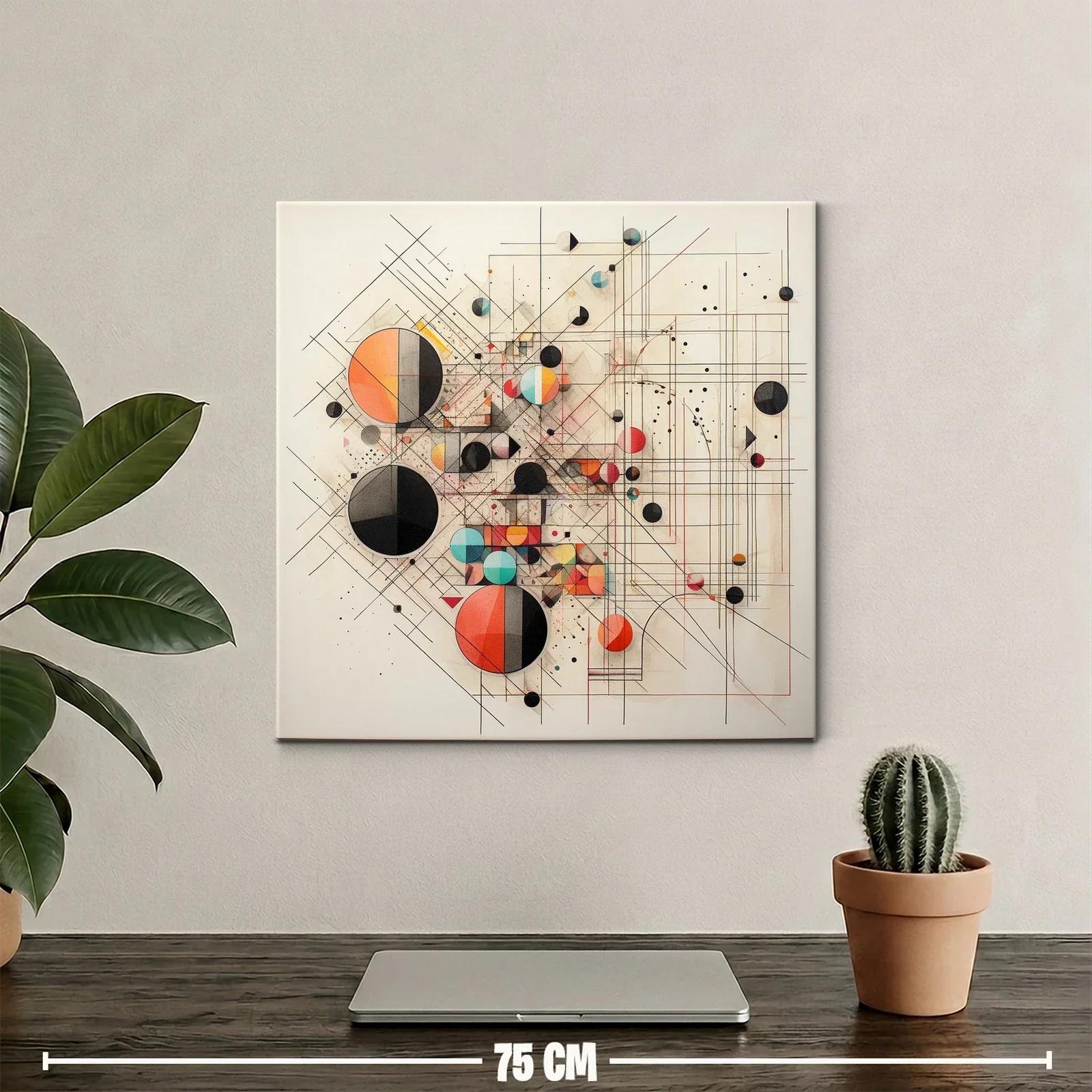 Composición geométrica con círculos y líneas entrelazadas — miniatura 2