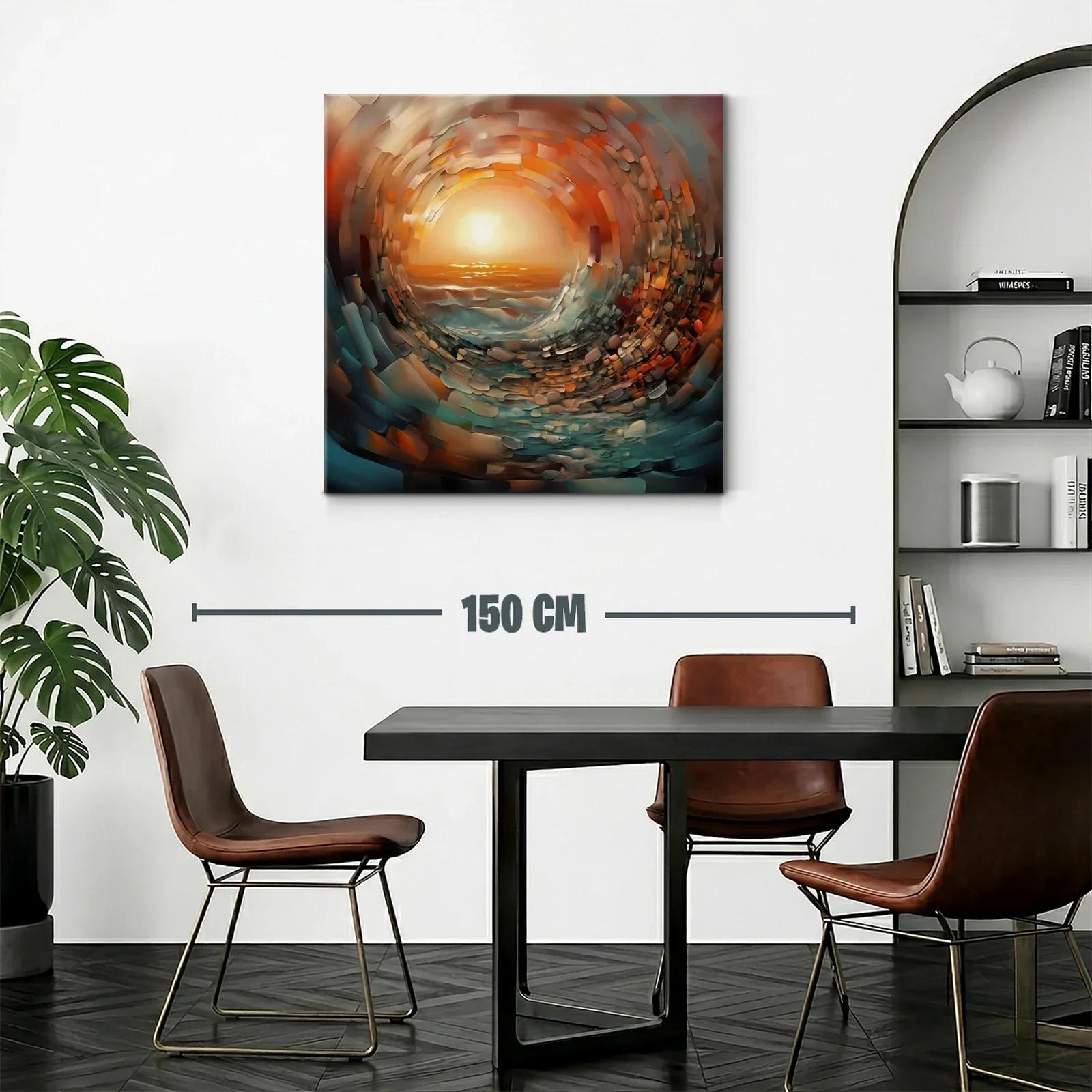 Atardecer abstracto con vibrantes tonos cálidos y fríos — miniatura 2