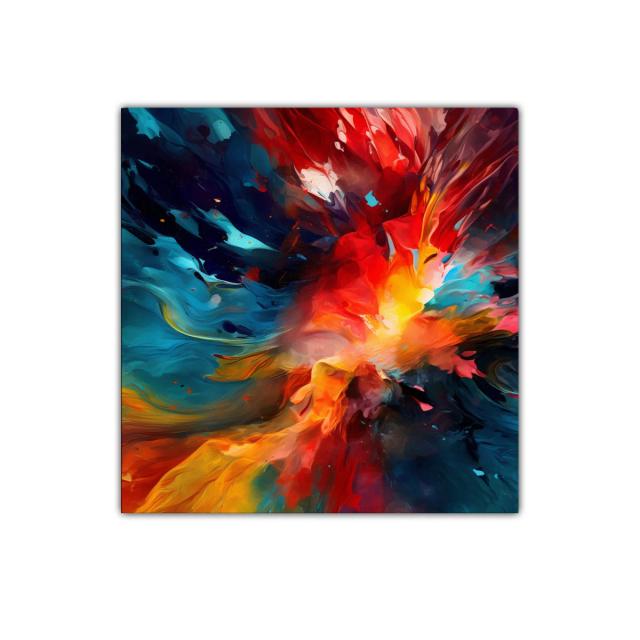 Explosión de colores vibrantes en composición abstracta dinámica