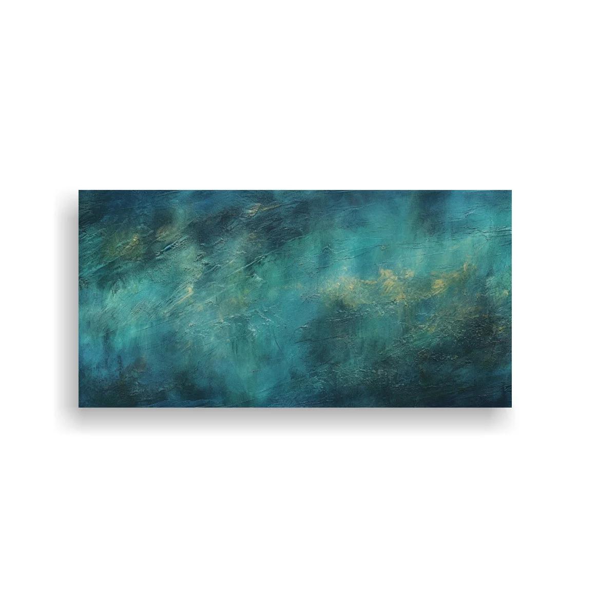 Cuadro textura abstracta en tonos azul turquesa