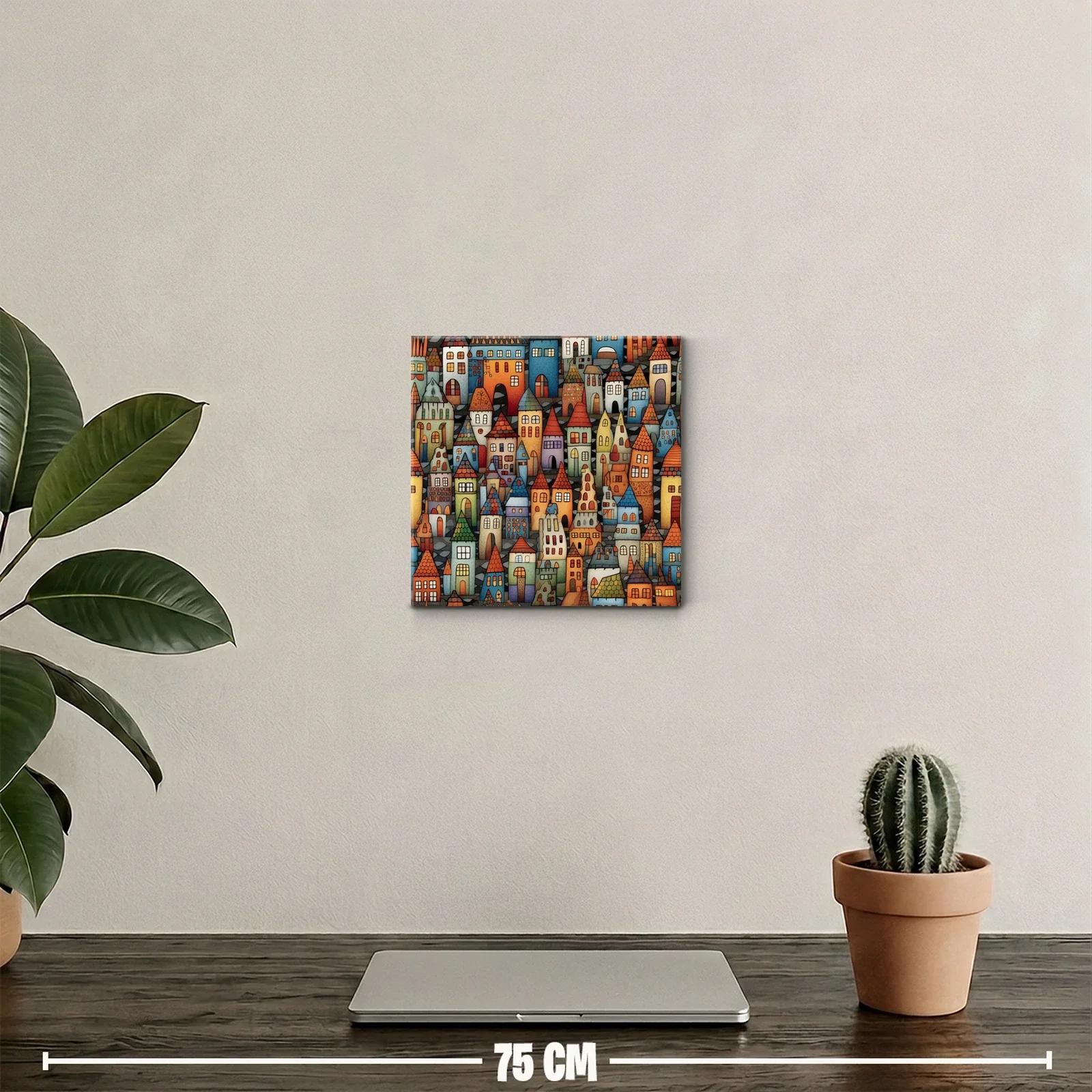 Pueblo Fantástico con Caleidoscopio de Colores y Tejados — miniatura 2