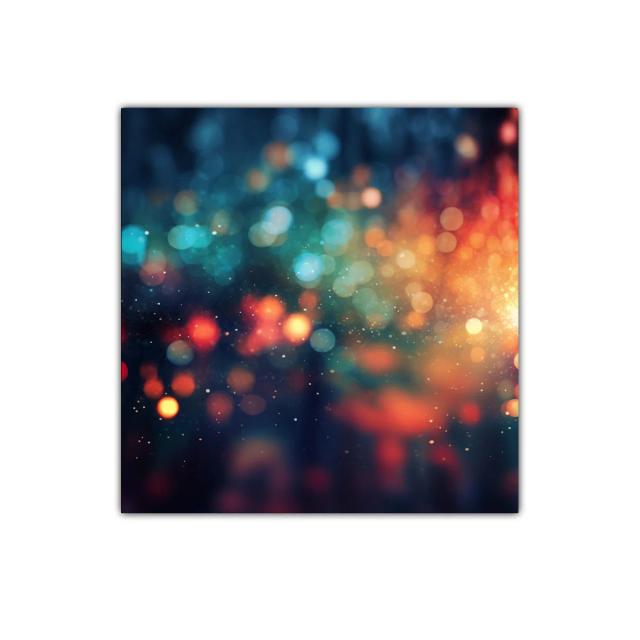 Cuadro decorativo con luces difusas y vibrantes colores