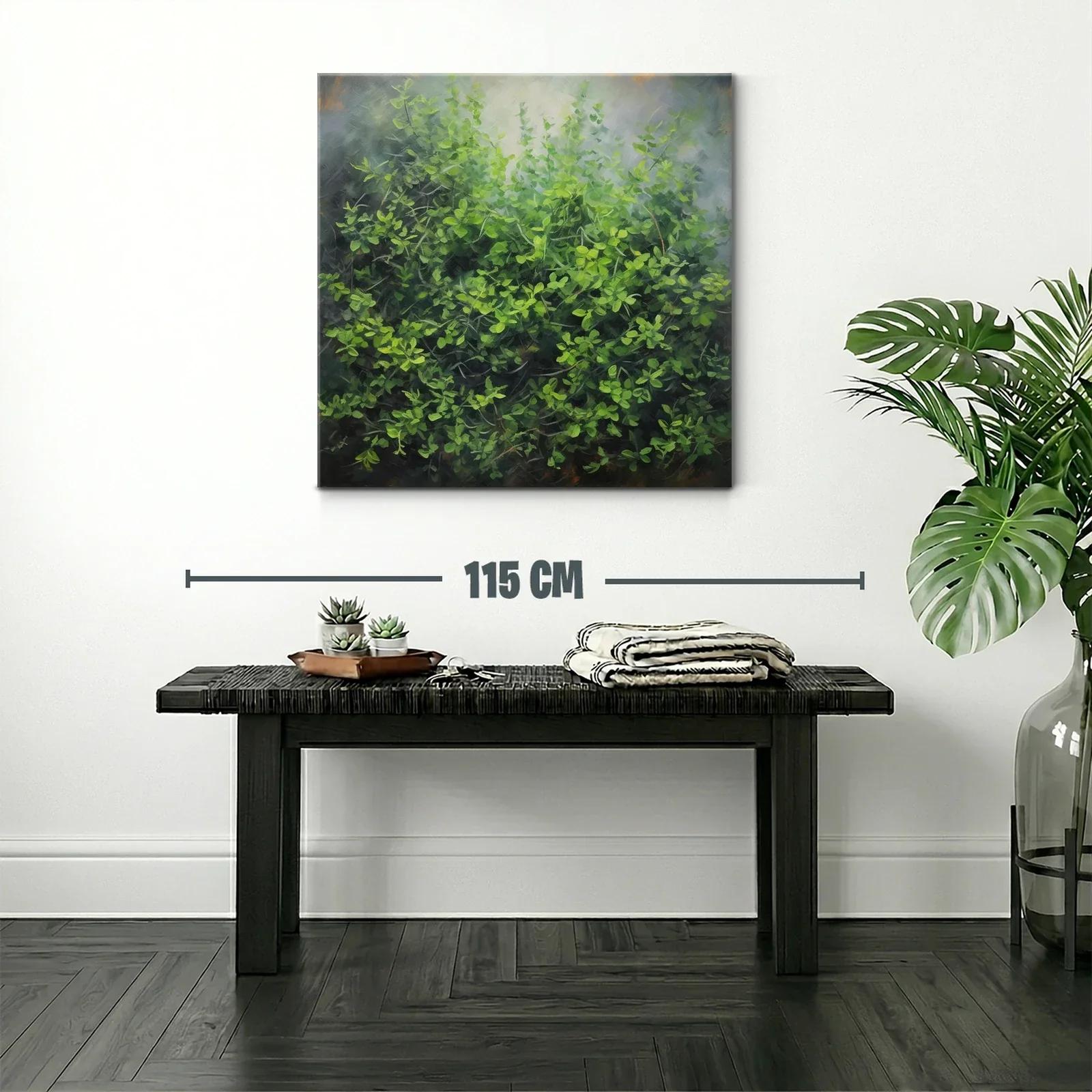 Cuadro con motivo de follaje verde vibrante para interiores naturales — miniatura 2