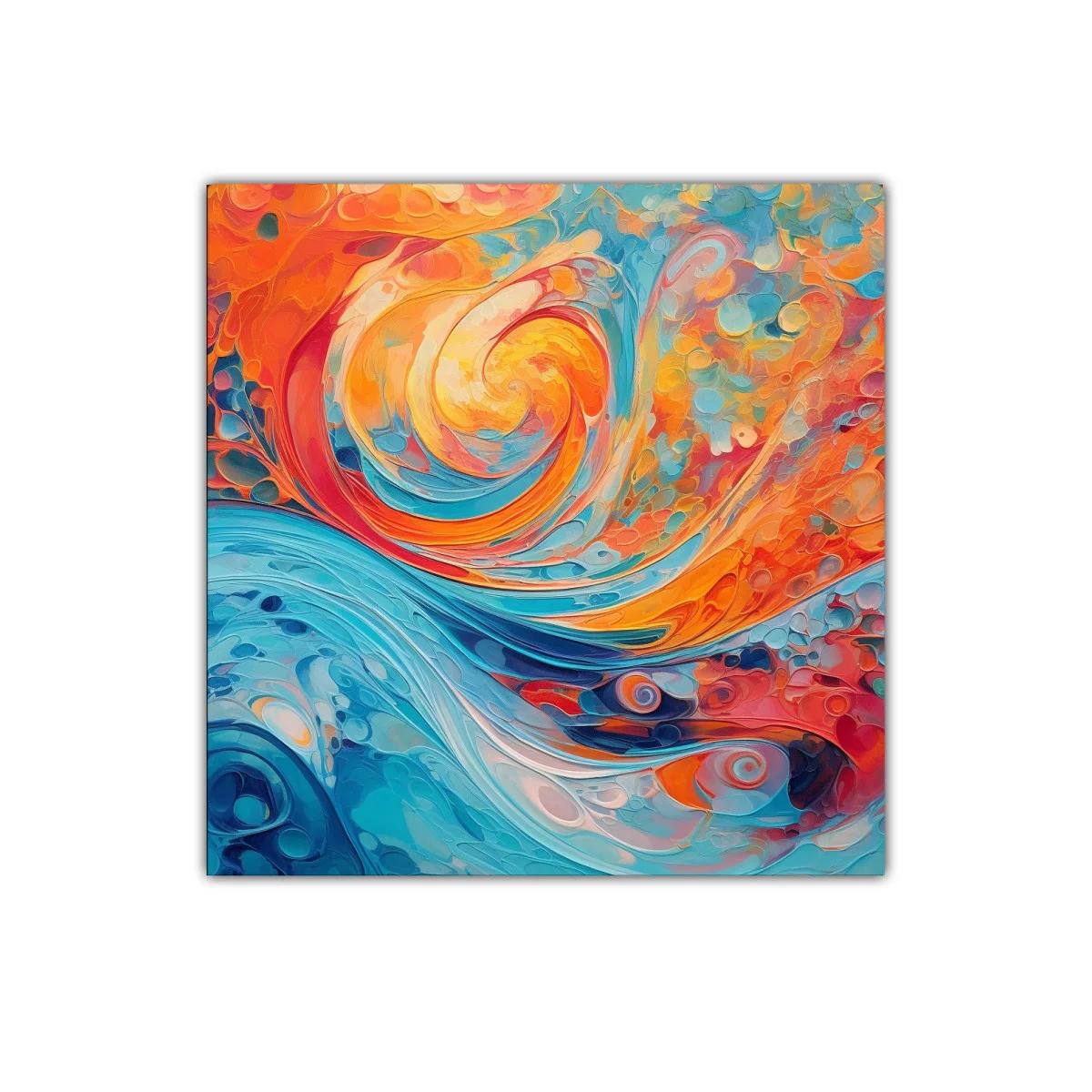 Composición abstracta con remolinos de colores vibrantes — imagen principal