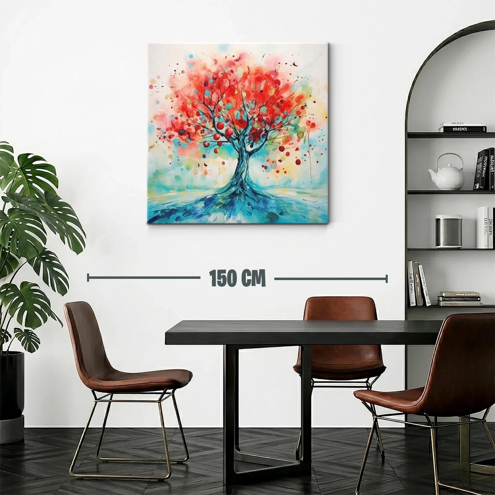 Árbol vibrante en tonos cálidos y fríos — miniatura 2