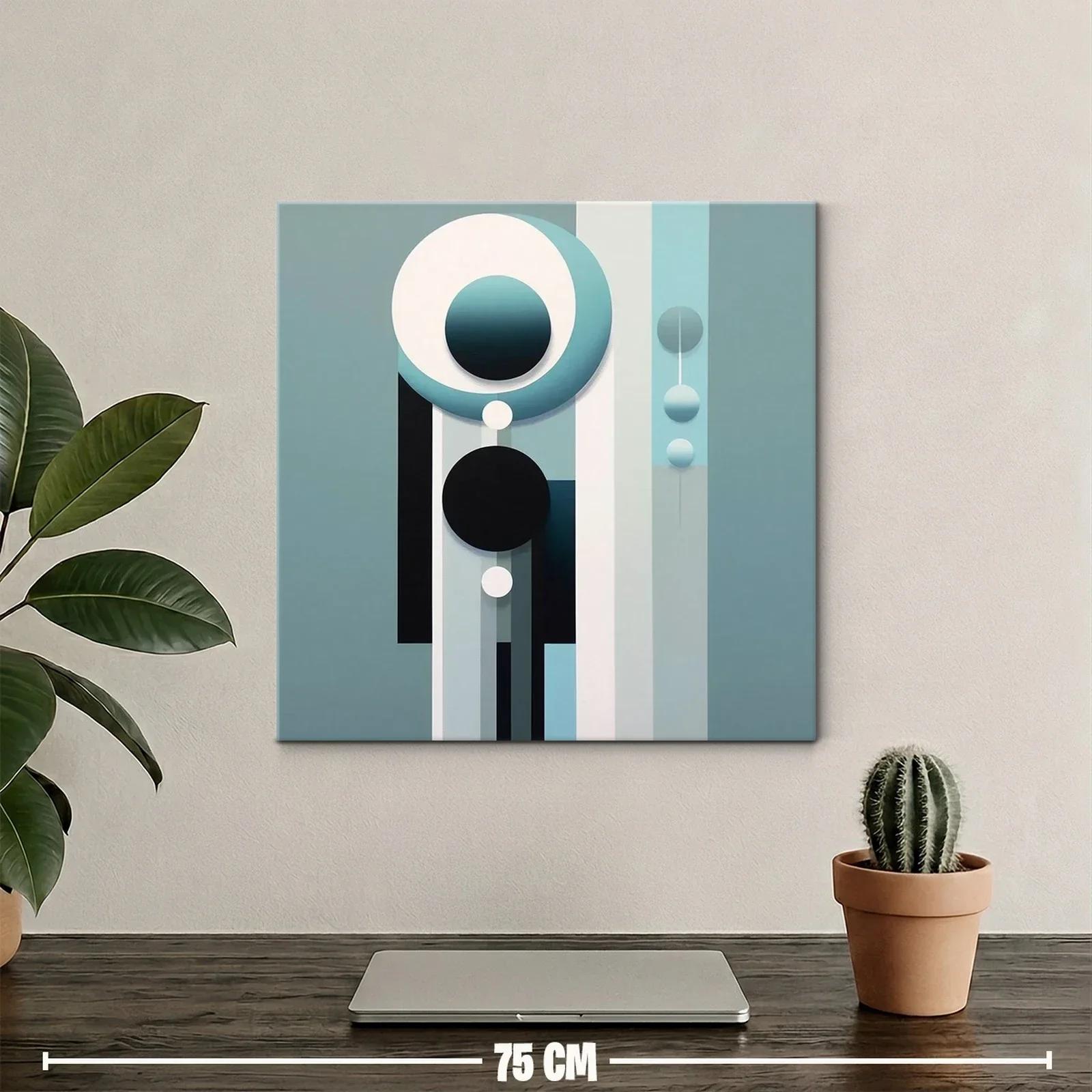 Composición geométrica en tonos azules y blancos — miniatura 2