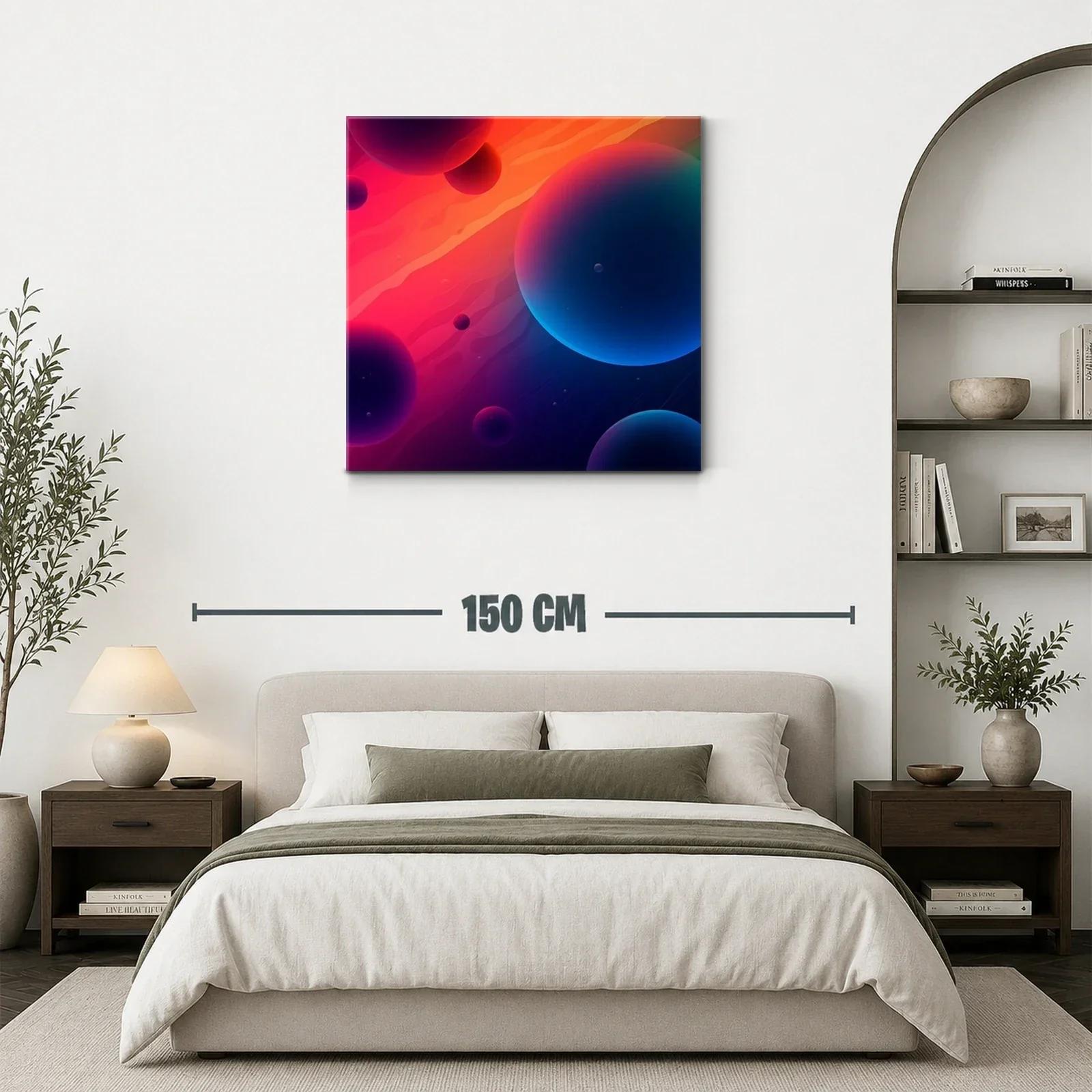 Composición abstracta con esferas en tonos cálidos y fríos — miniatura 3