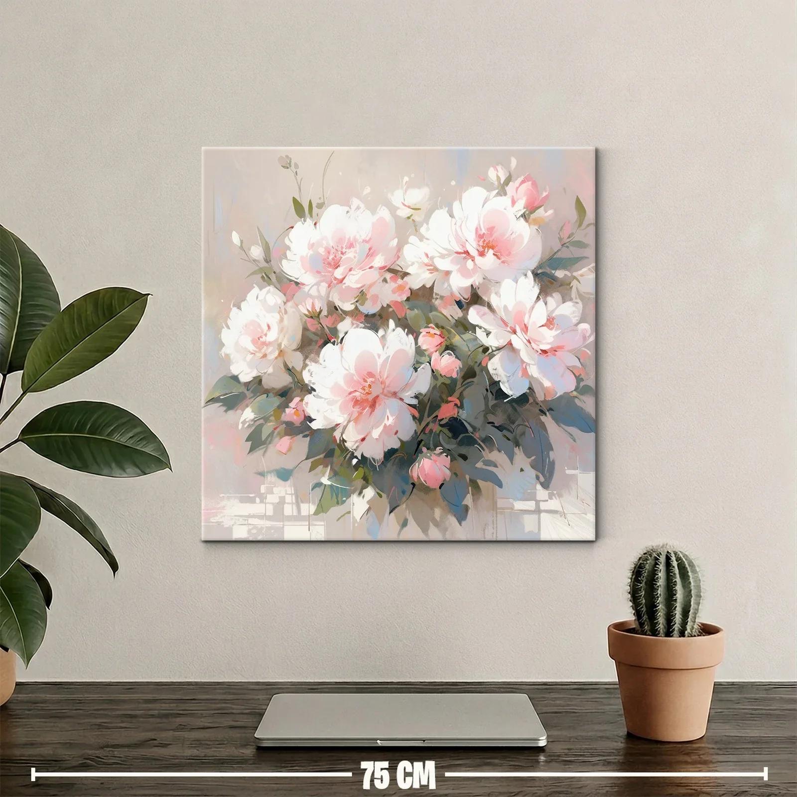 Composición delicada con flores blancas y rosas — miniatura 2
