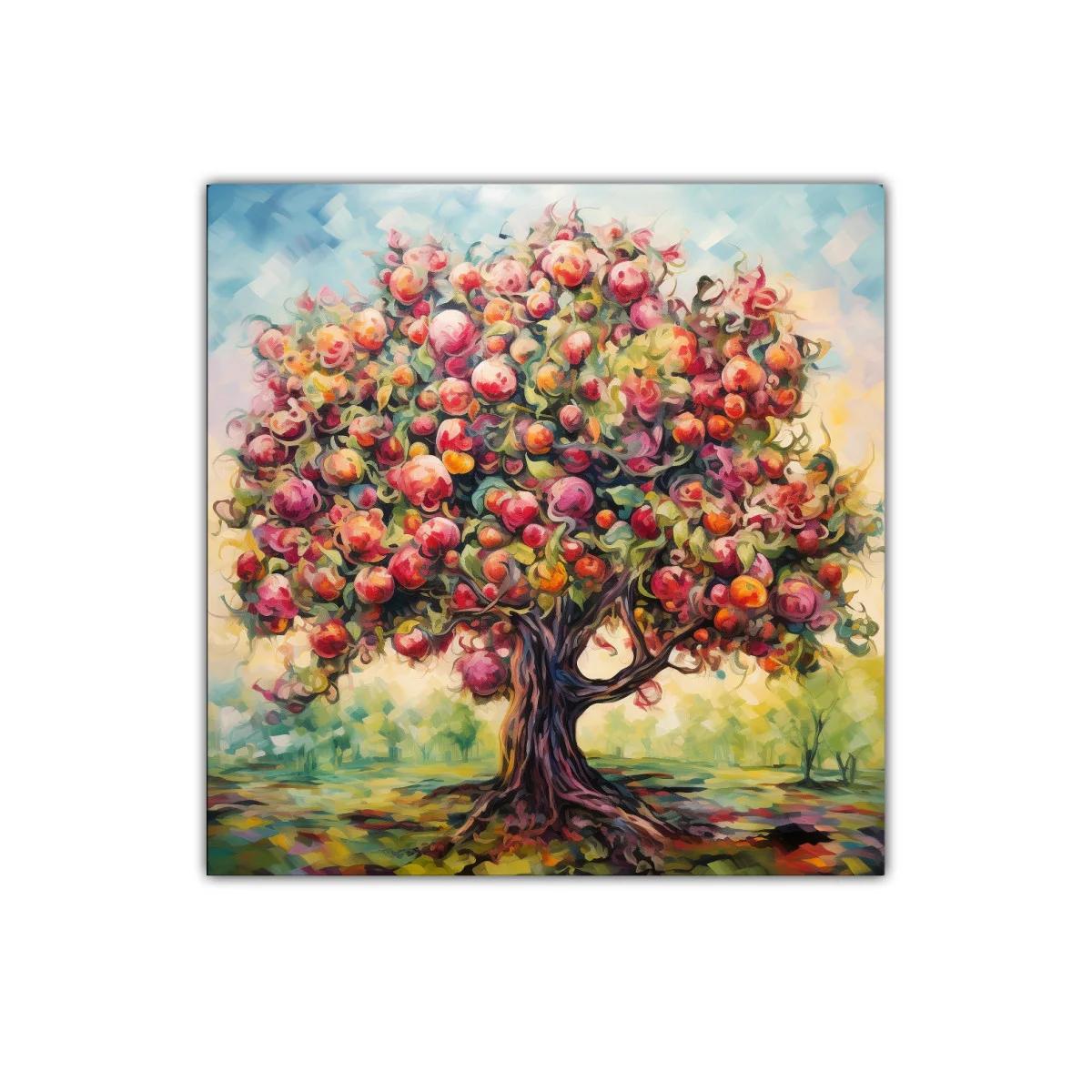 Árbol frutal con tonos cálidos y vibrantes — miniatura 1