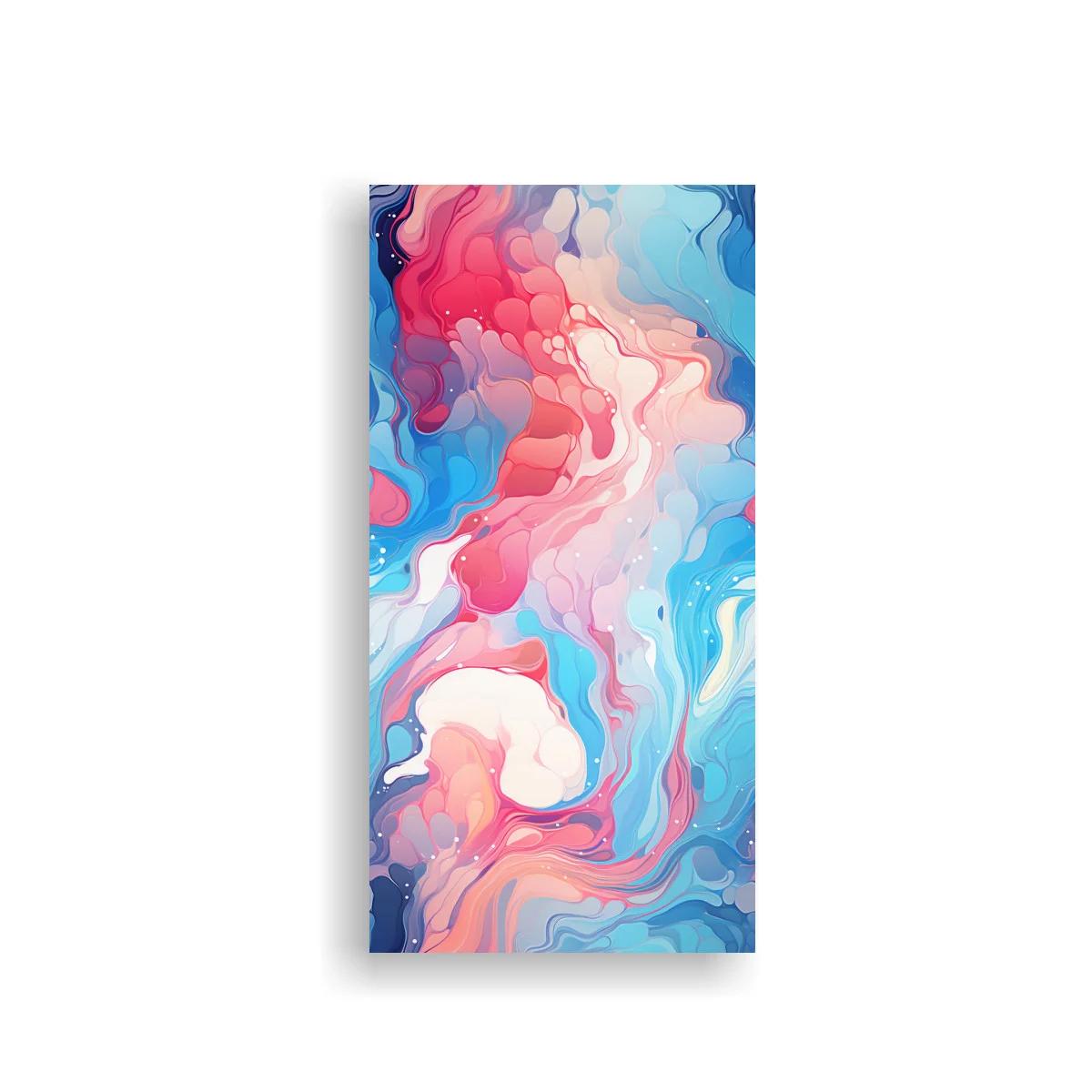 Cuadro abstracción fluida marmoleada con vetas líquidas — imagen principal