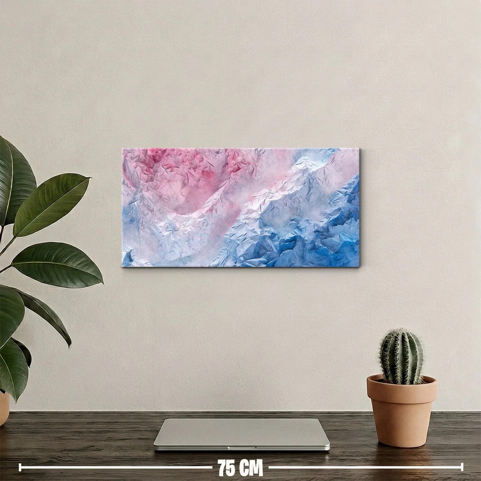 Cuadro textura abstracta cristal arrugado rosa y azul — miniatura 2