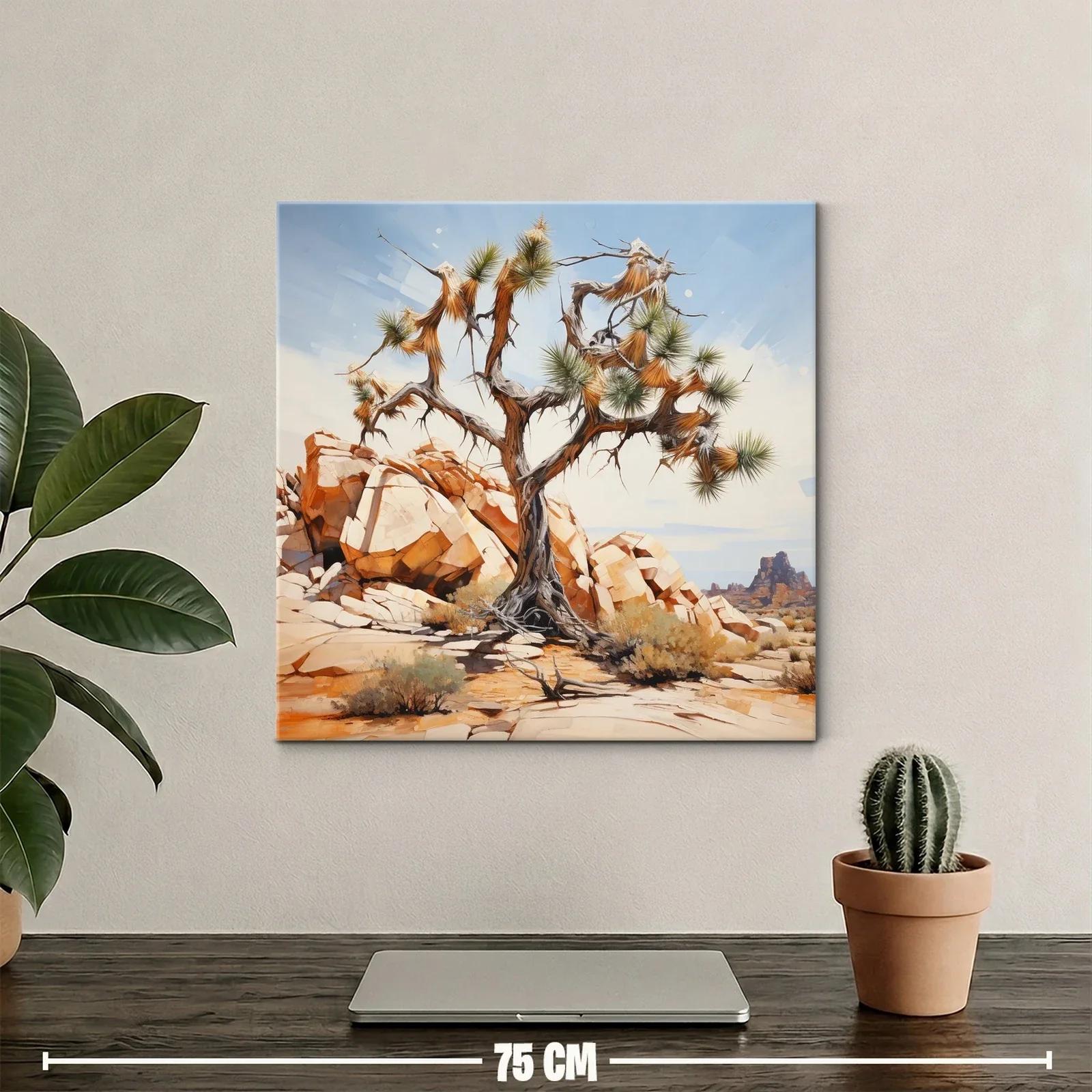 Árbol solitario en paisaje desértico iluminado al sol — miniatura 2