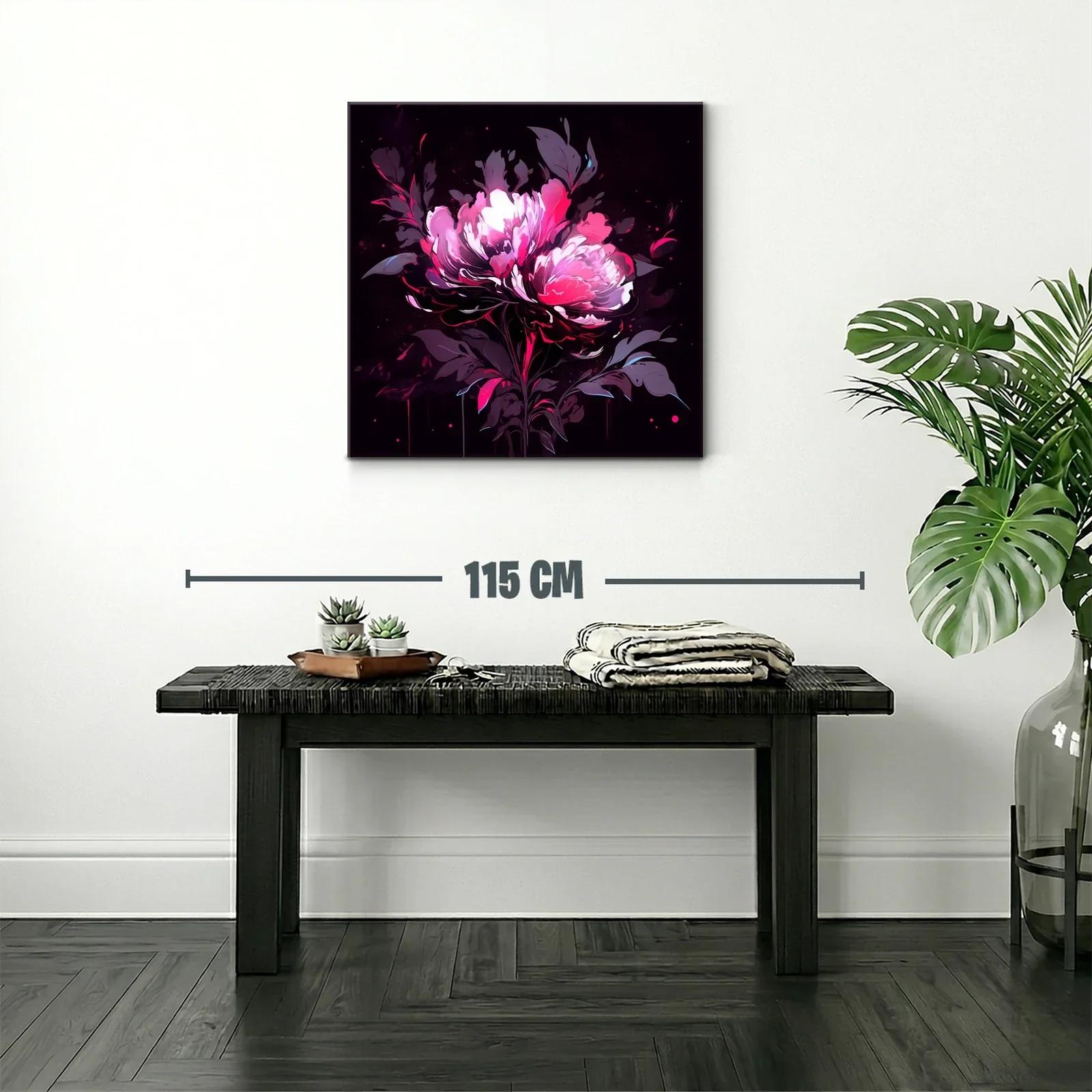 Flor vibrante en tonos rosa y púrpura sobre fondo oscuro — miniatura 2
