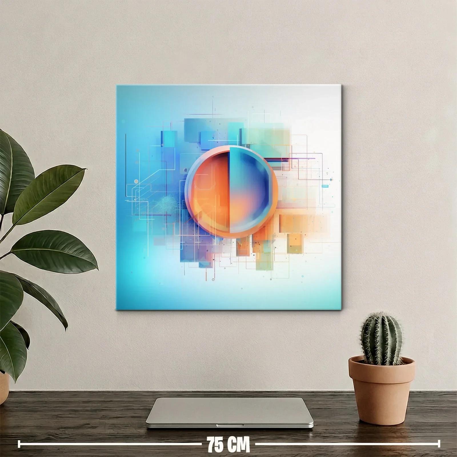 Composición geométrica con esfera central y líneas contemporáneas — miniatura 2