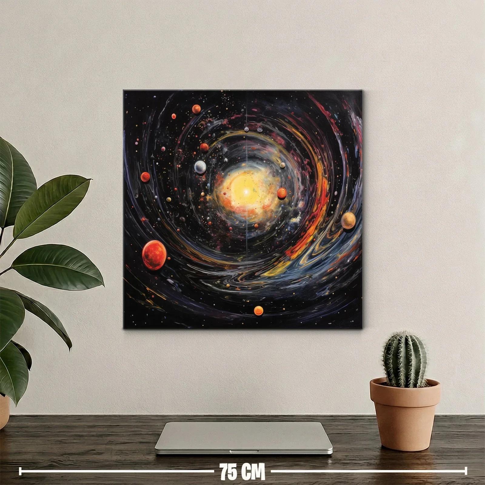 Explosión cósmica con planetas en movimiento dinámico — miniatura 2