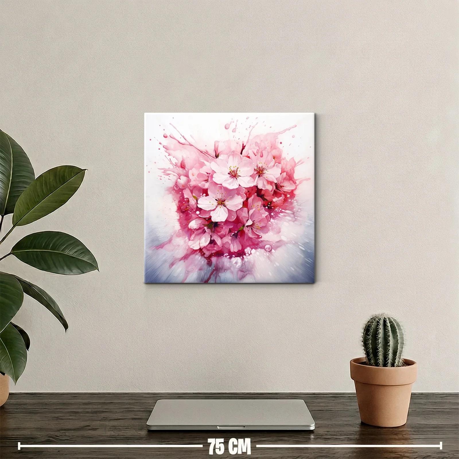 Composición de flores rosas con efecto estallido vibrante — miniatura 2