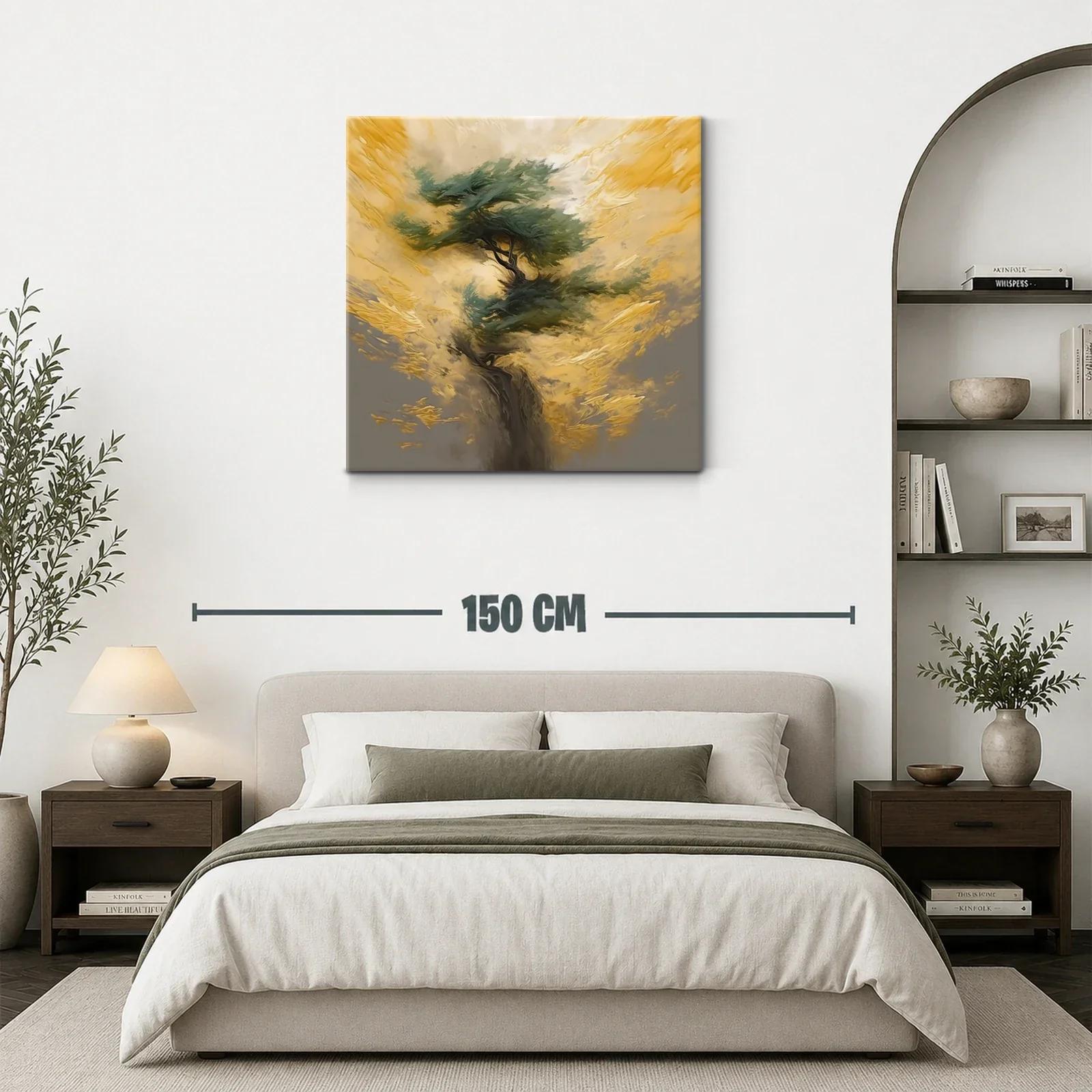 Árbol en tonos dorados con atmósfera etérea y vibrante — miniatura 3