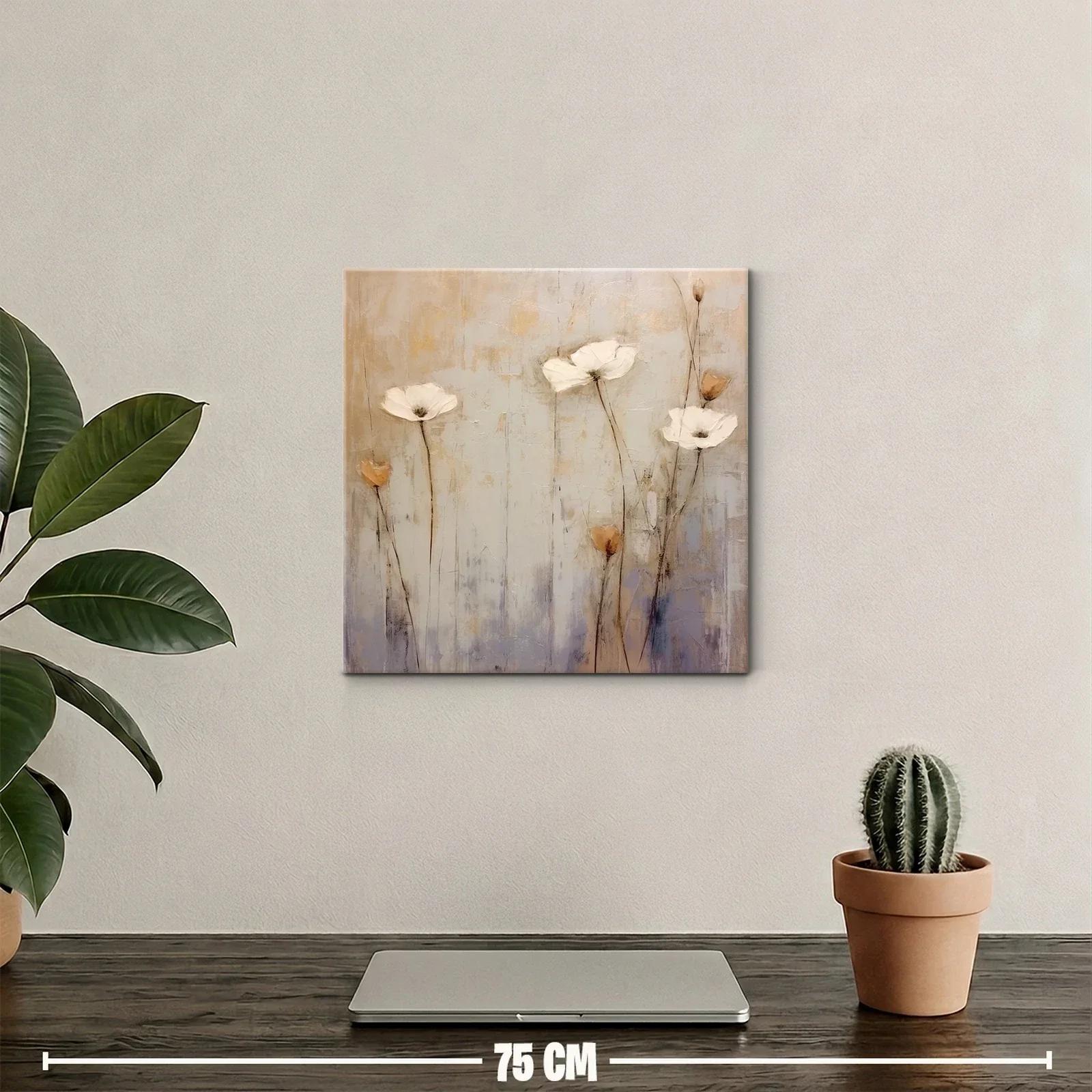 Cuadro floral con tonos neutros y aire delicado — miniatura 2