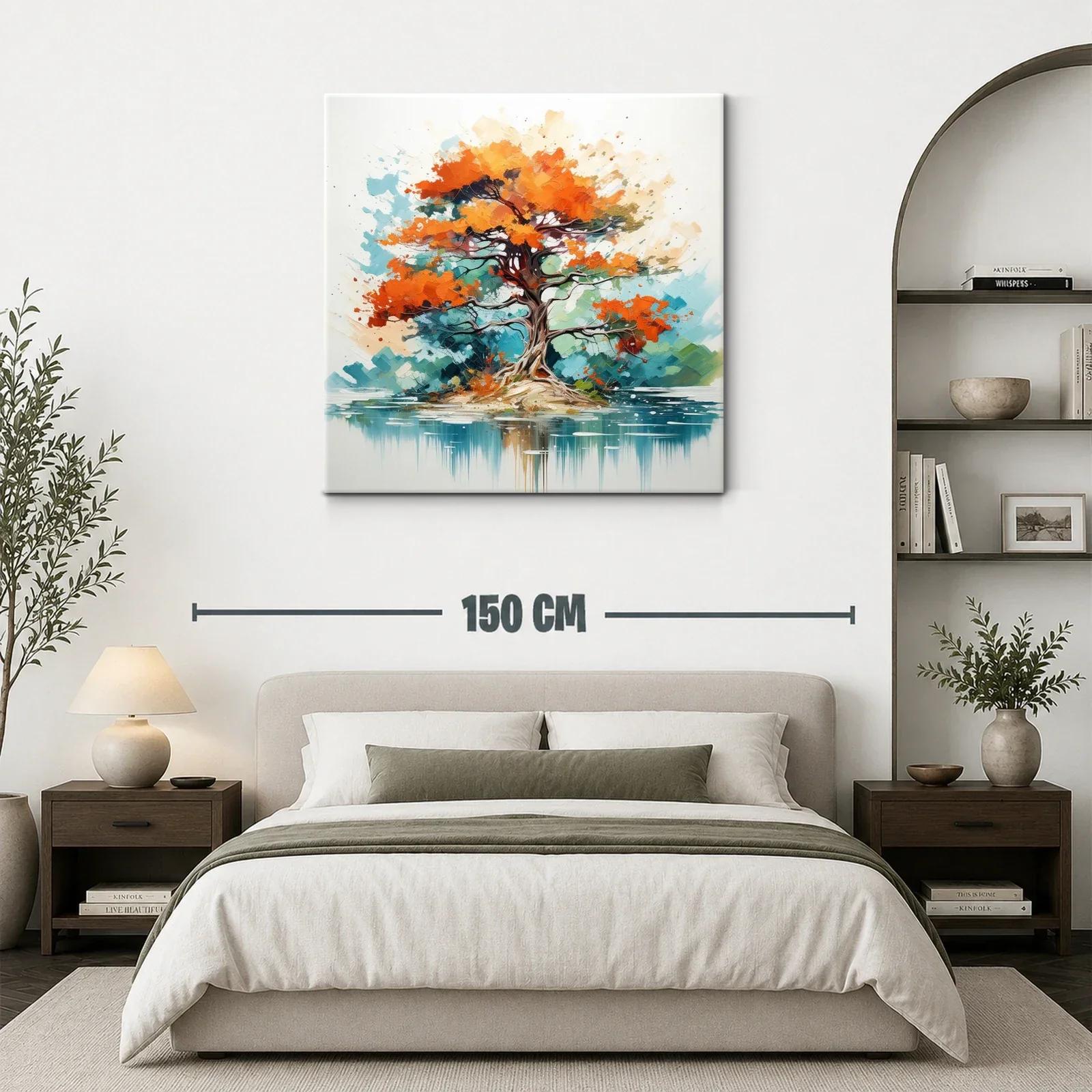 Árbol vibrante en paisaje sereno junto al agua — miniatura 3