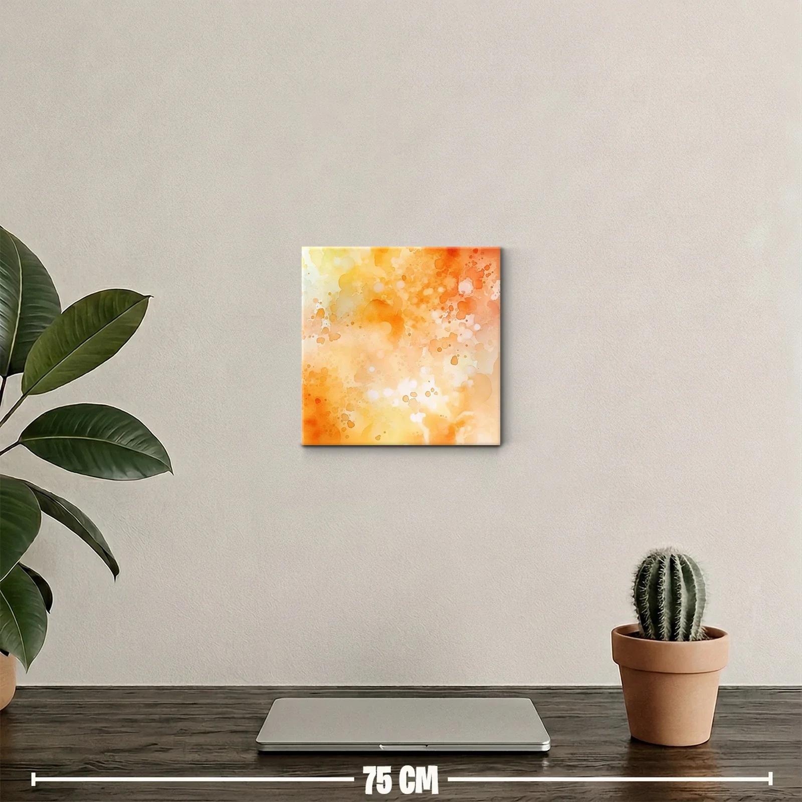 Cuadro decorativo con tonos cálidos y textura abstracta — miniatura 2