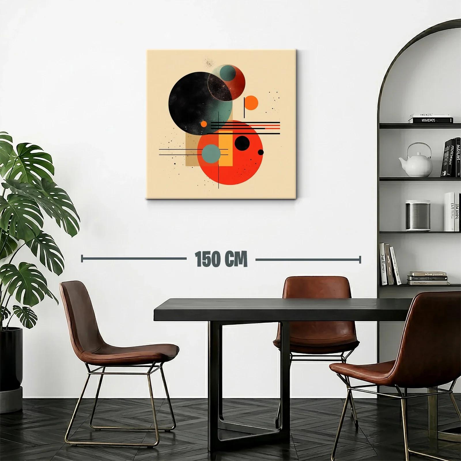 Composición geométrica en tonos cálidos y contrastes vivos — miniatura 2