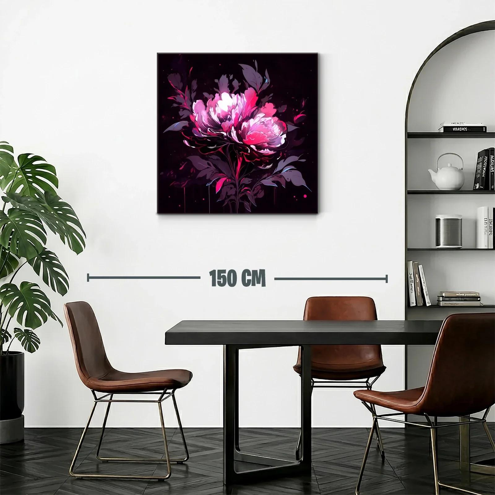 Flor vibrante en tonos rosa y púrpura sobre fondo oscuro — miniatura 2