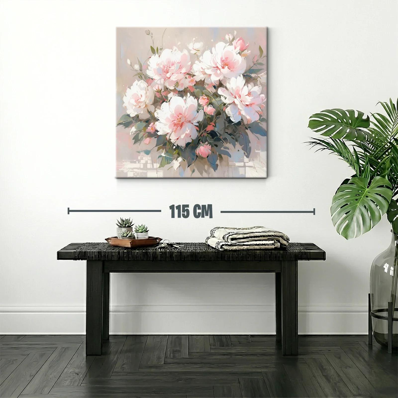 Composición delicada con flores blancas y rosas — miniatura 2