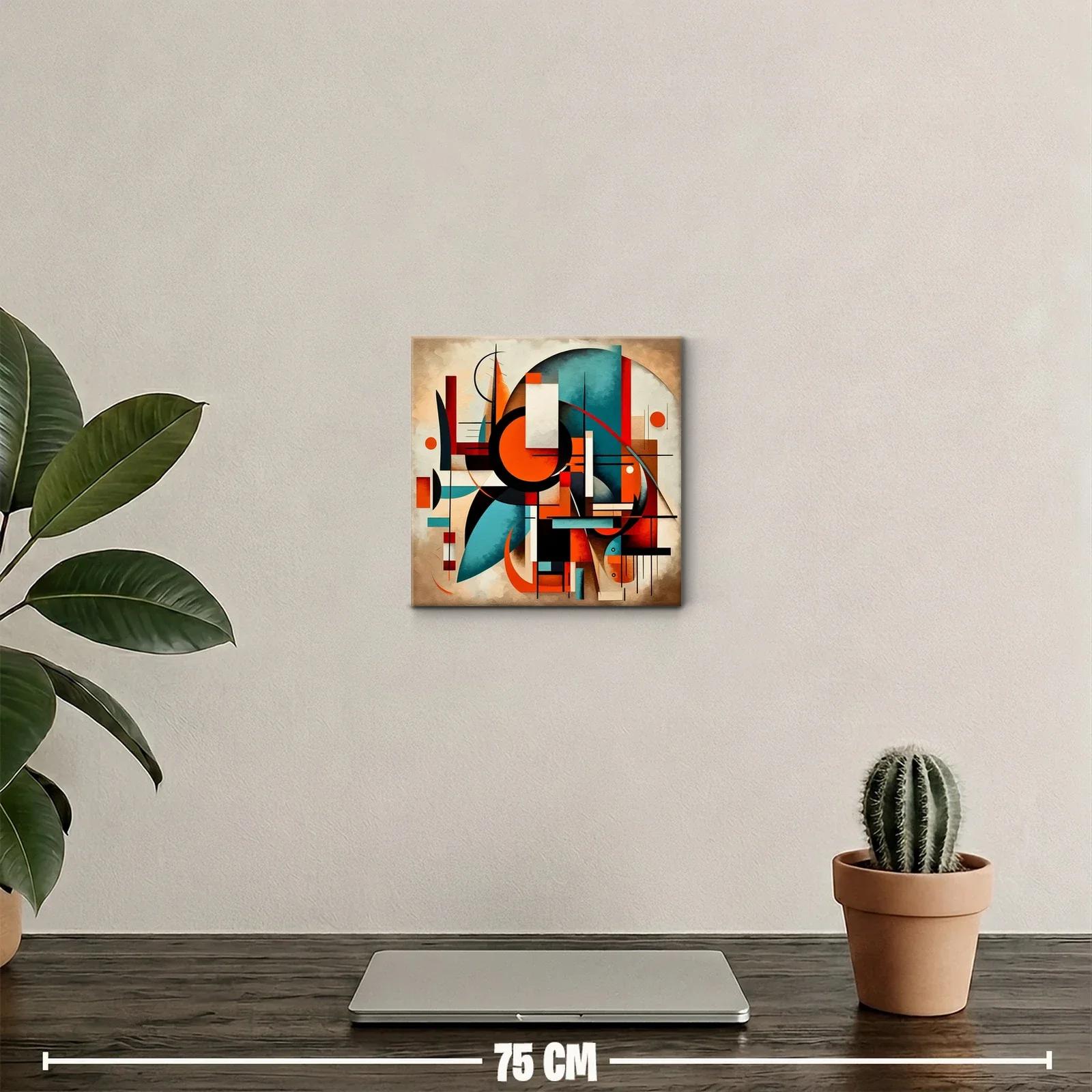 Composición abstracta con líneas y formas geométricas coloridas — miniatura 2