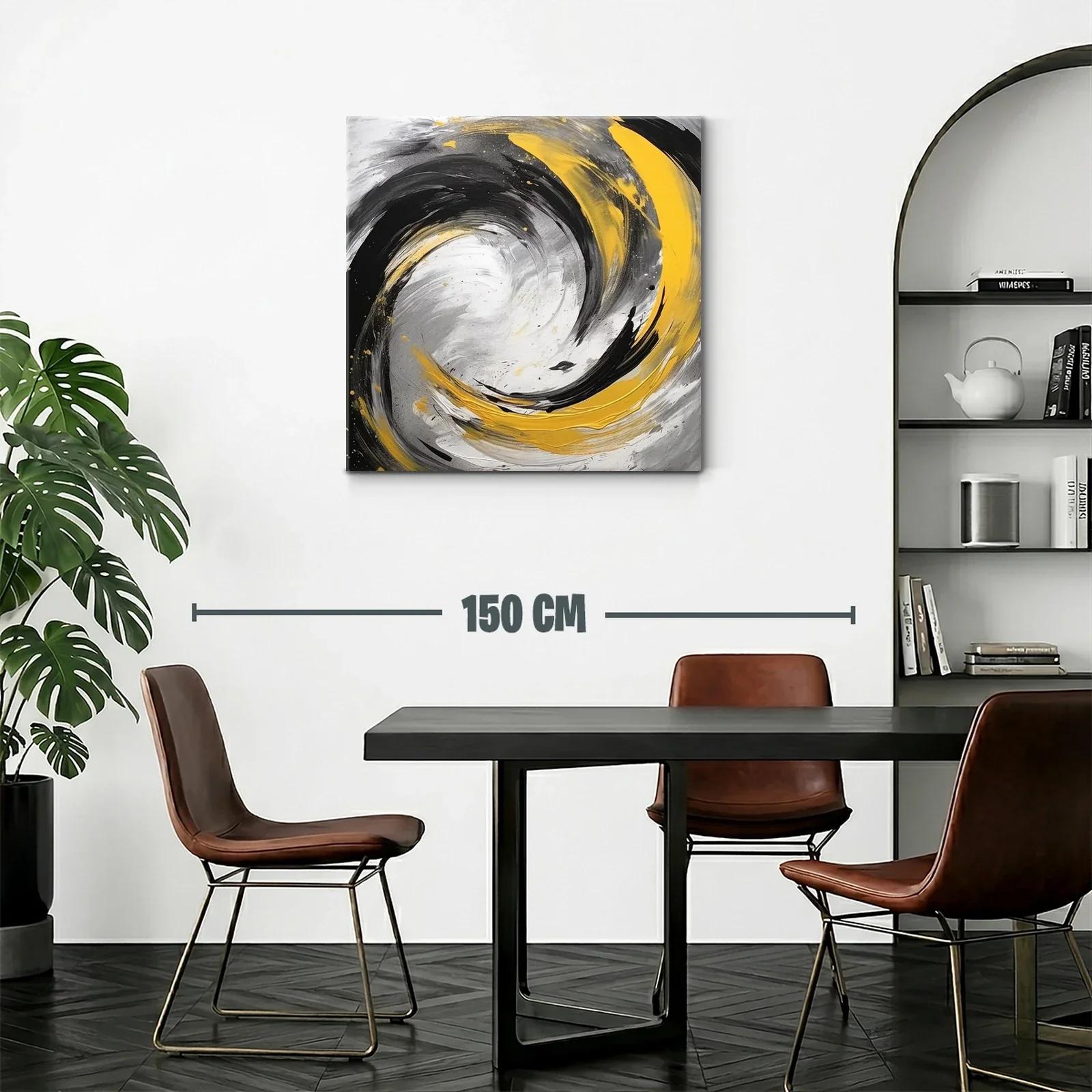 Cuadro abstracto con energía y movimiento vibrante — miniatura 2