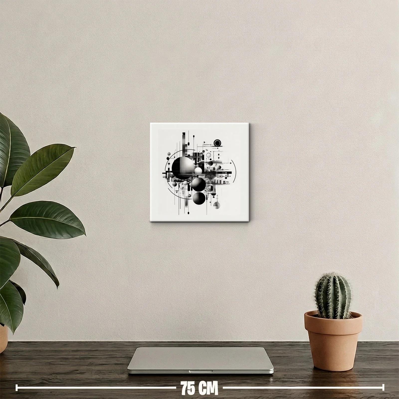 Composición abstracta en tonos grises y negros — miniatura 2