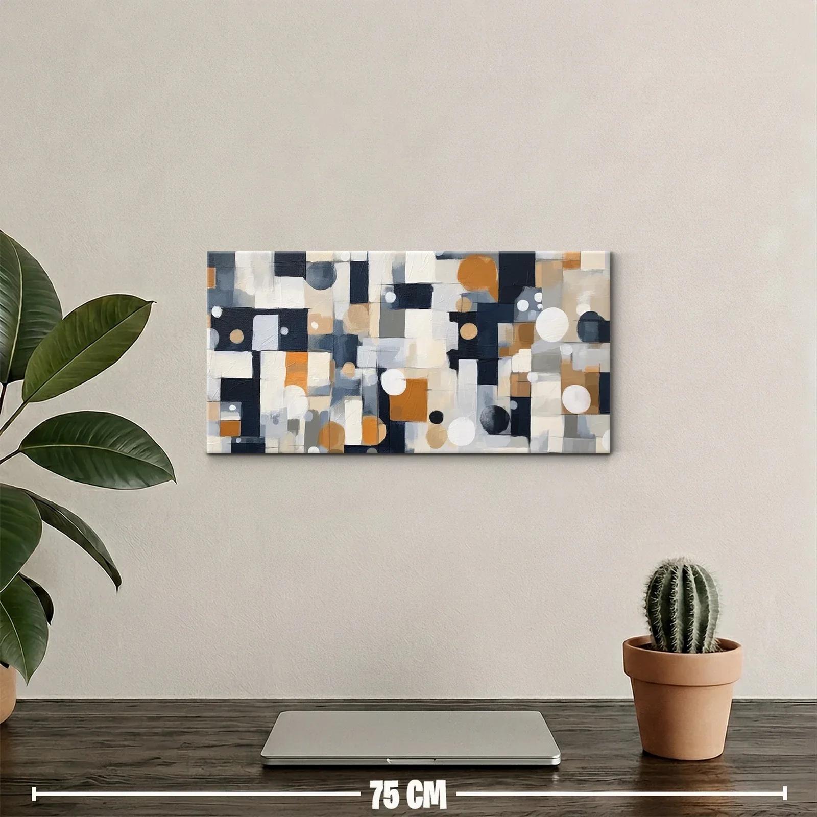 Cuadro composición geométrica abstracta con mosaico irregular — miniatura 2