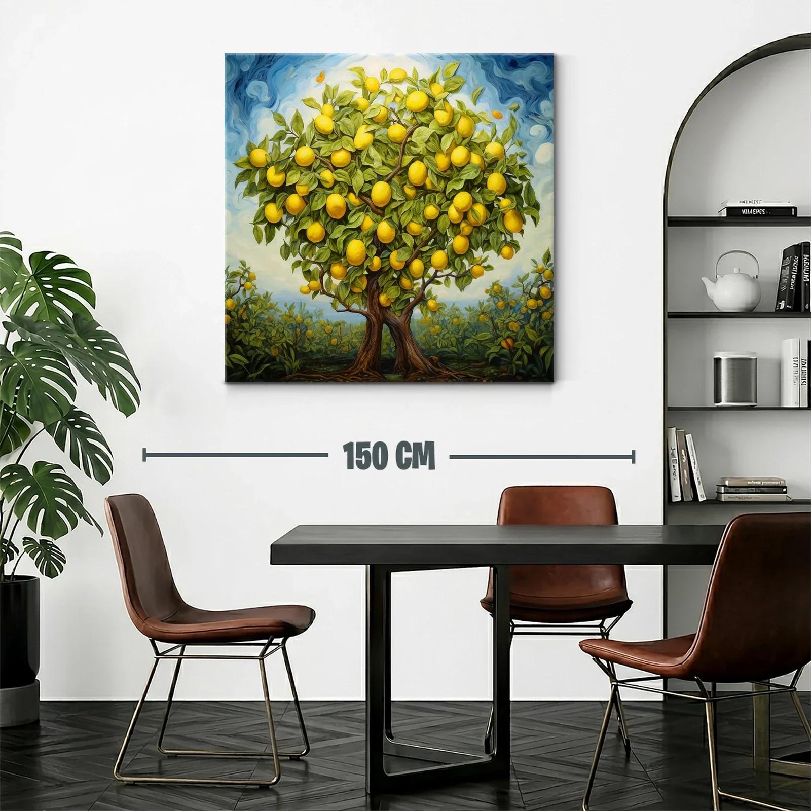 Árbol de limones exuberante y vibrante en paisaje soleado — miniatura 2