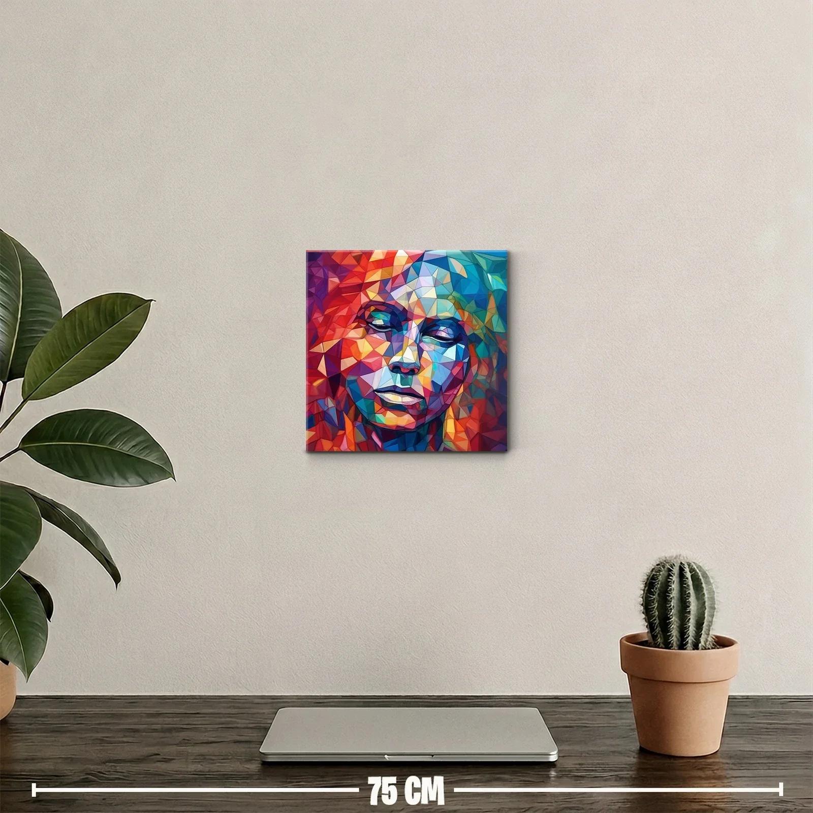 Retrato geométrico en vibrantes tonos caleidoscópicos — miniatura 2