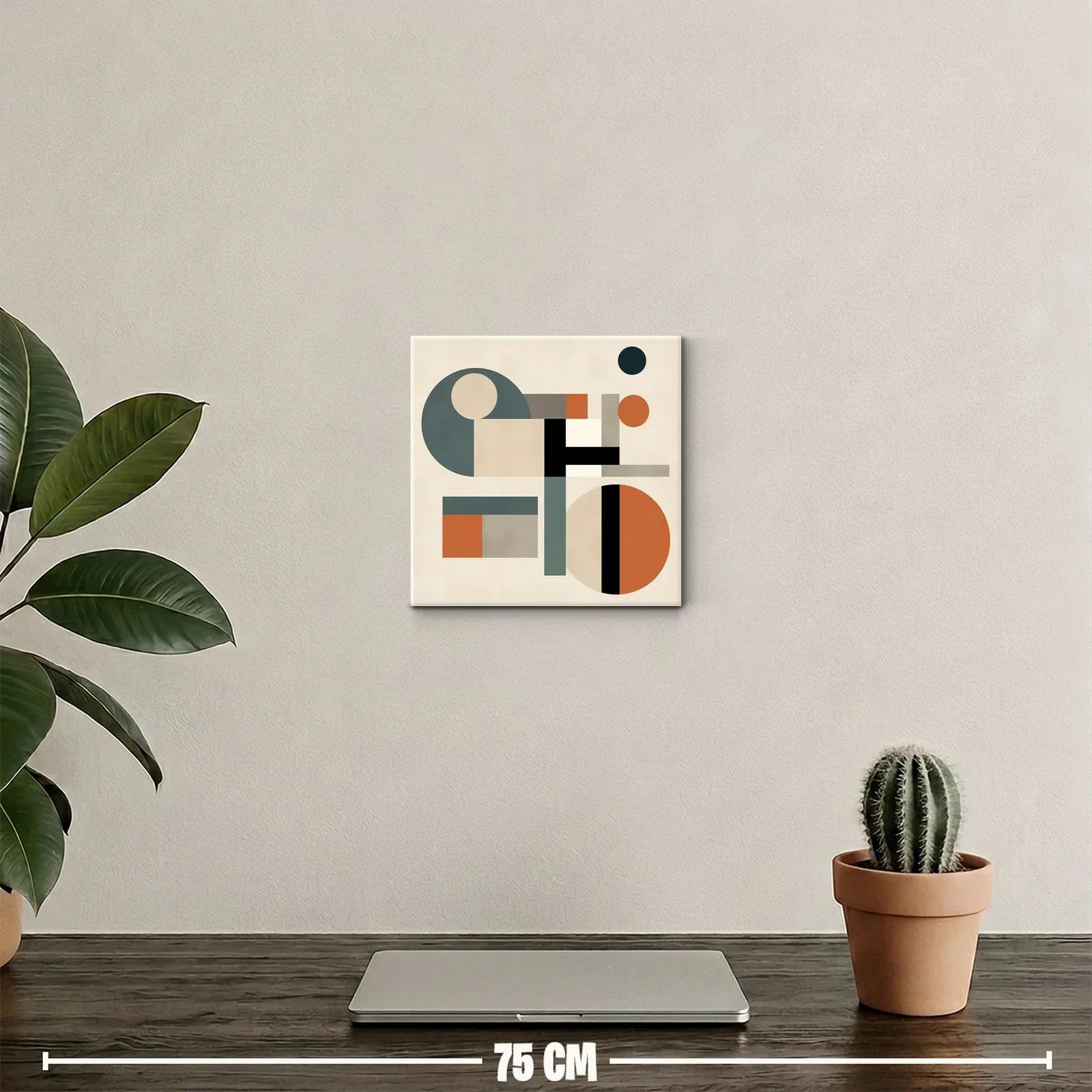 Composición geométrica con tonos tierra y azul grisáceo — miniatura 2