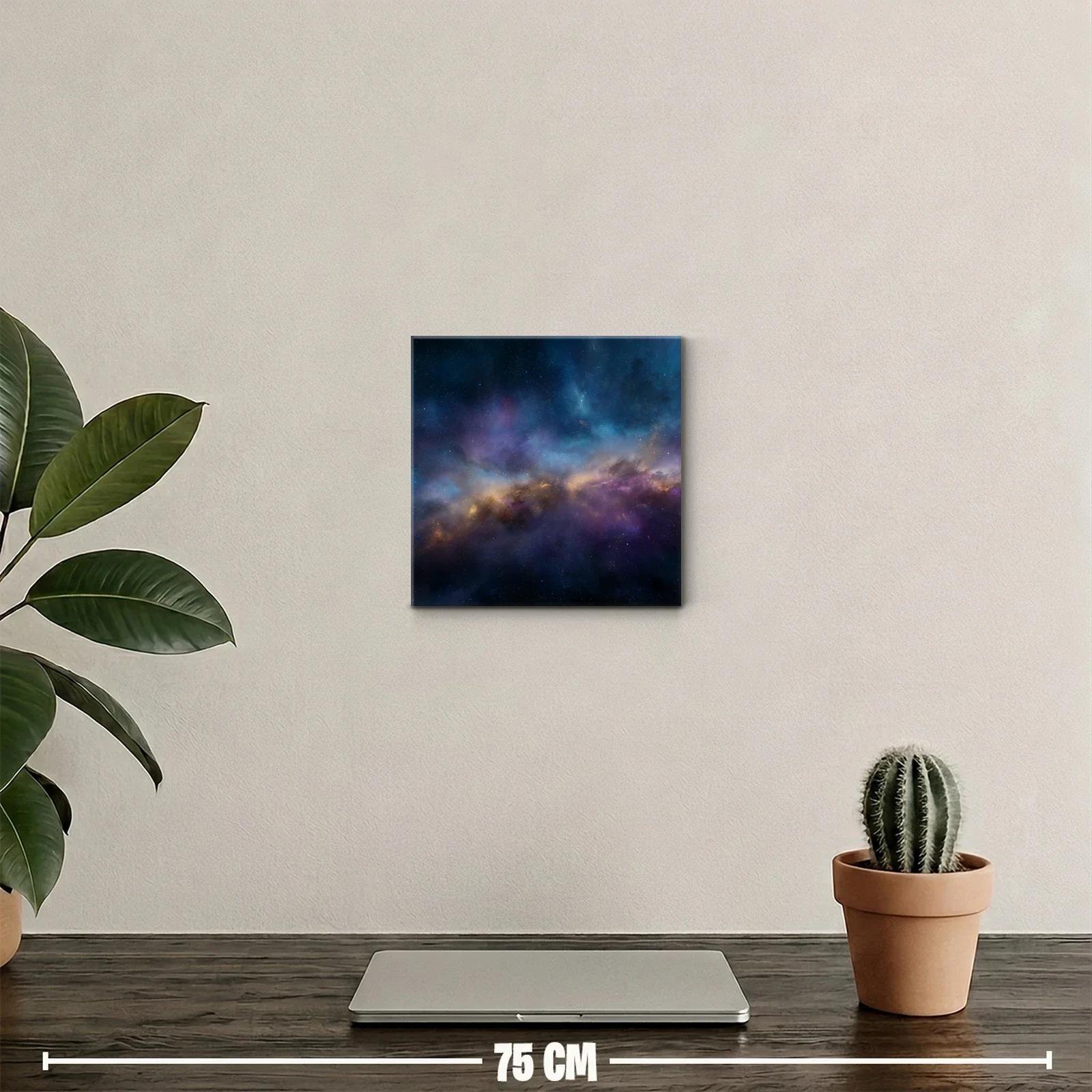 Cuadro Galaxia Espacial con Estrellas y Nebulosas Coloridas — miniatura 2